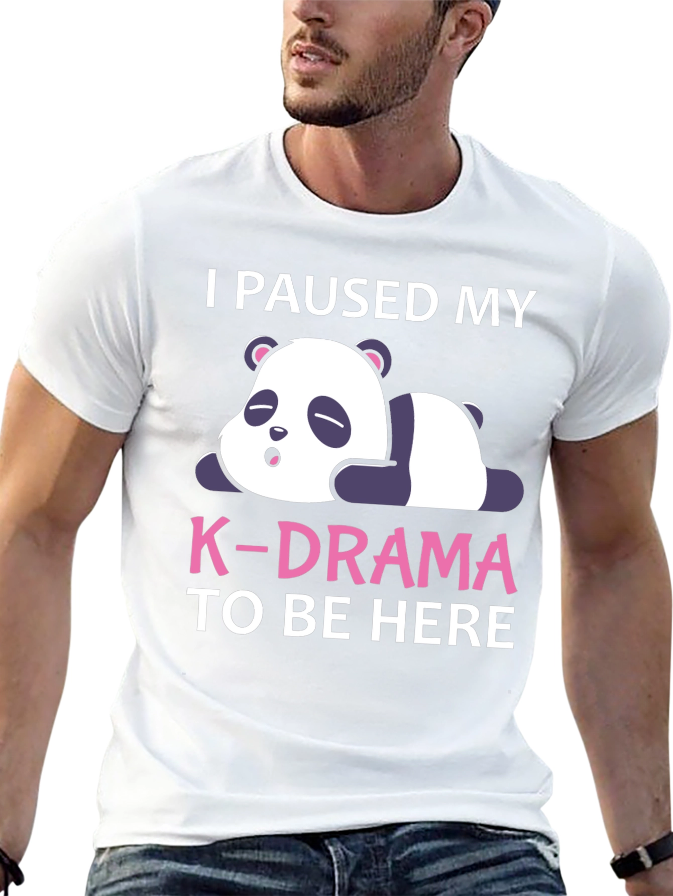 I Paused My K-Drama Panda T-Shirt