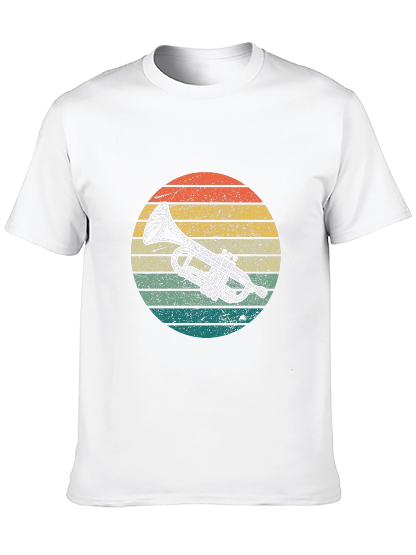 Retro Trumpet Sunset Graphic Tee
