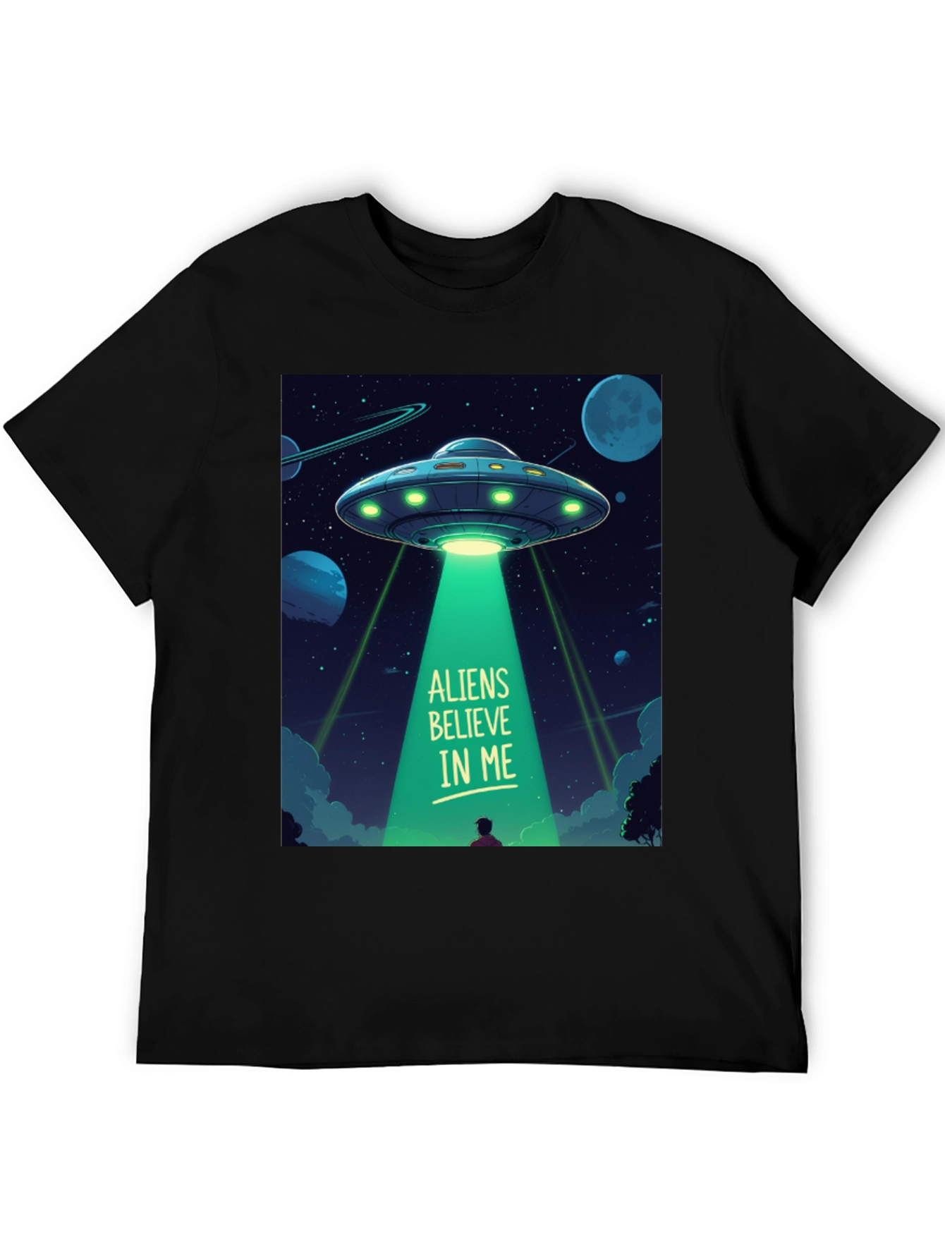 Aliens Believe In Me Graphic T-Shirt