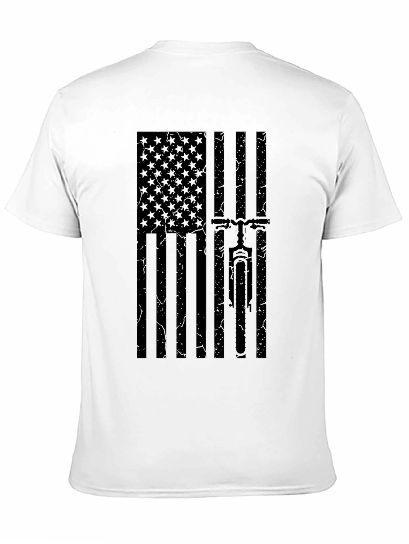 American Flag Mountain Bike T-Shirt