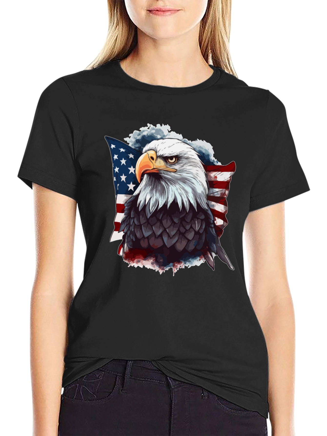 American Eagle Patriotic Graphic Tee