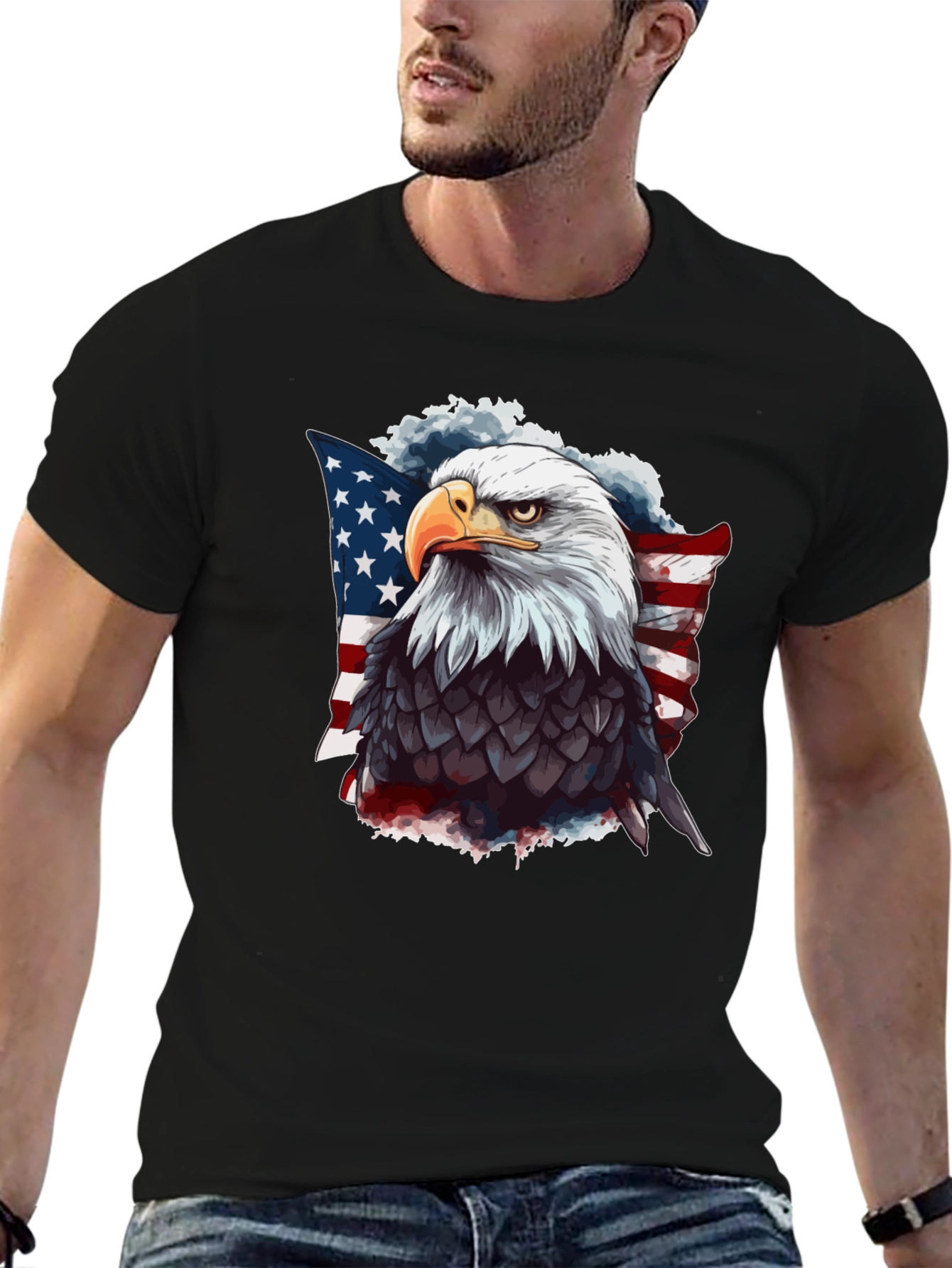 American Eagle Patriotic Graphic Tee