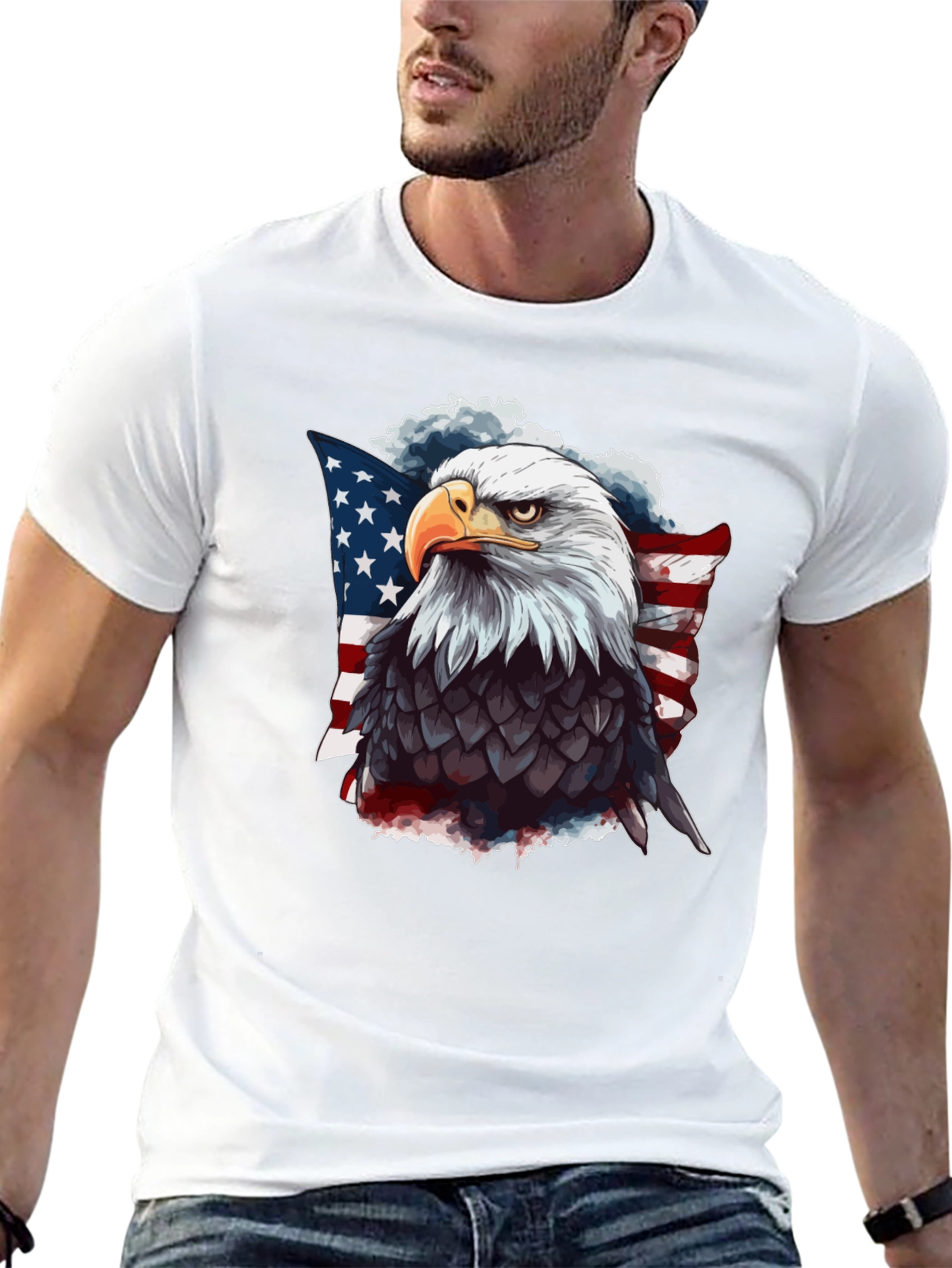 American Eagle Patriotic Graphic Tee