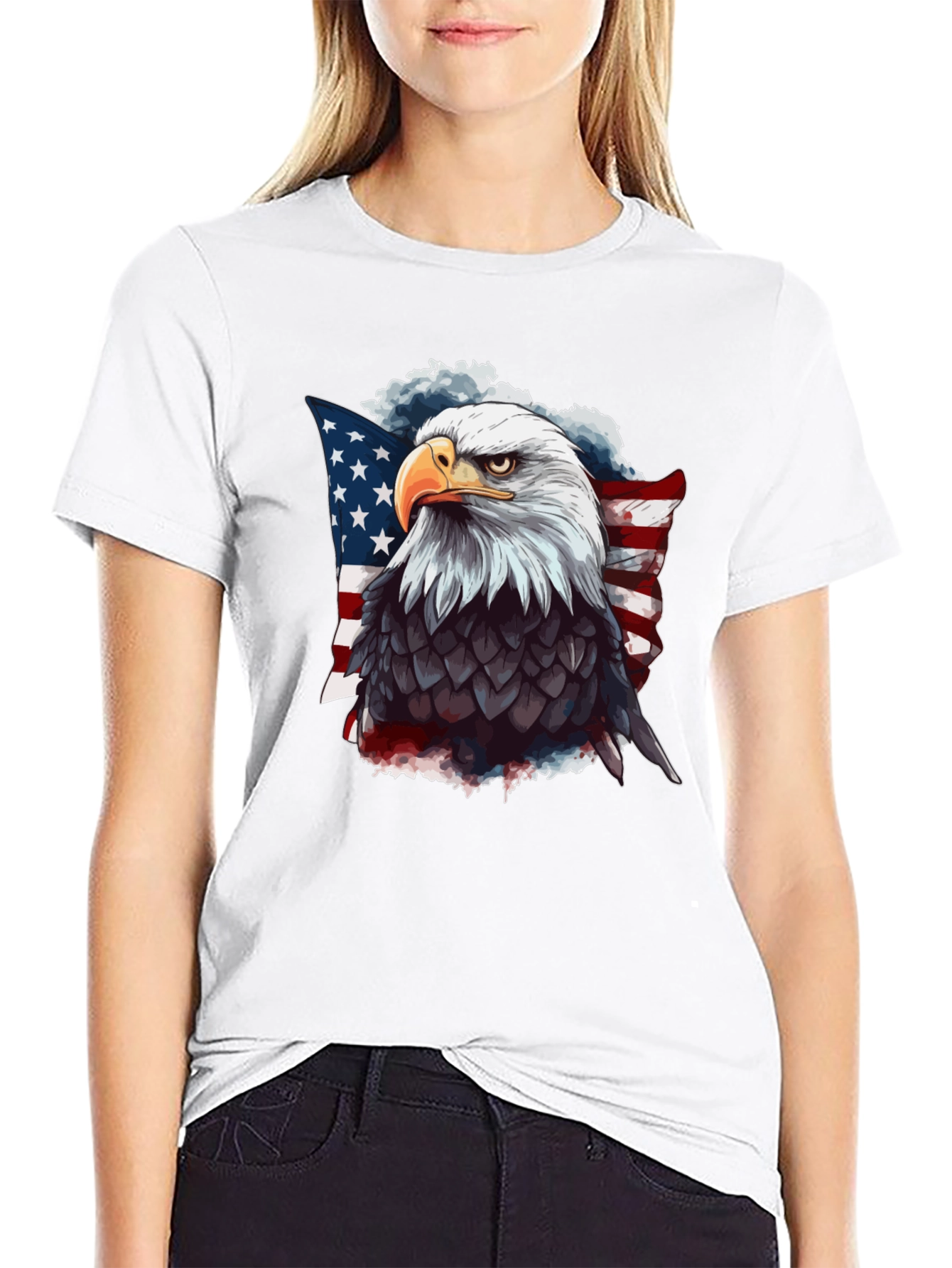 American Eagle Patriotic Graphic Tee