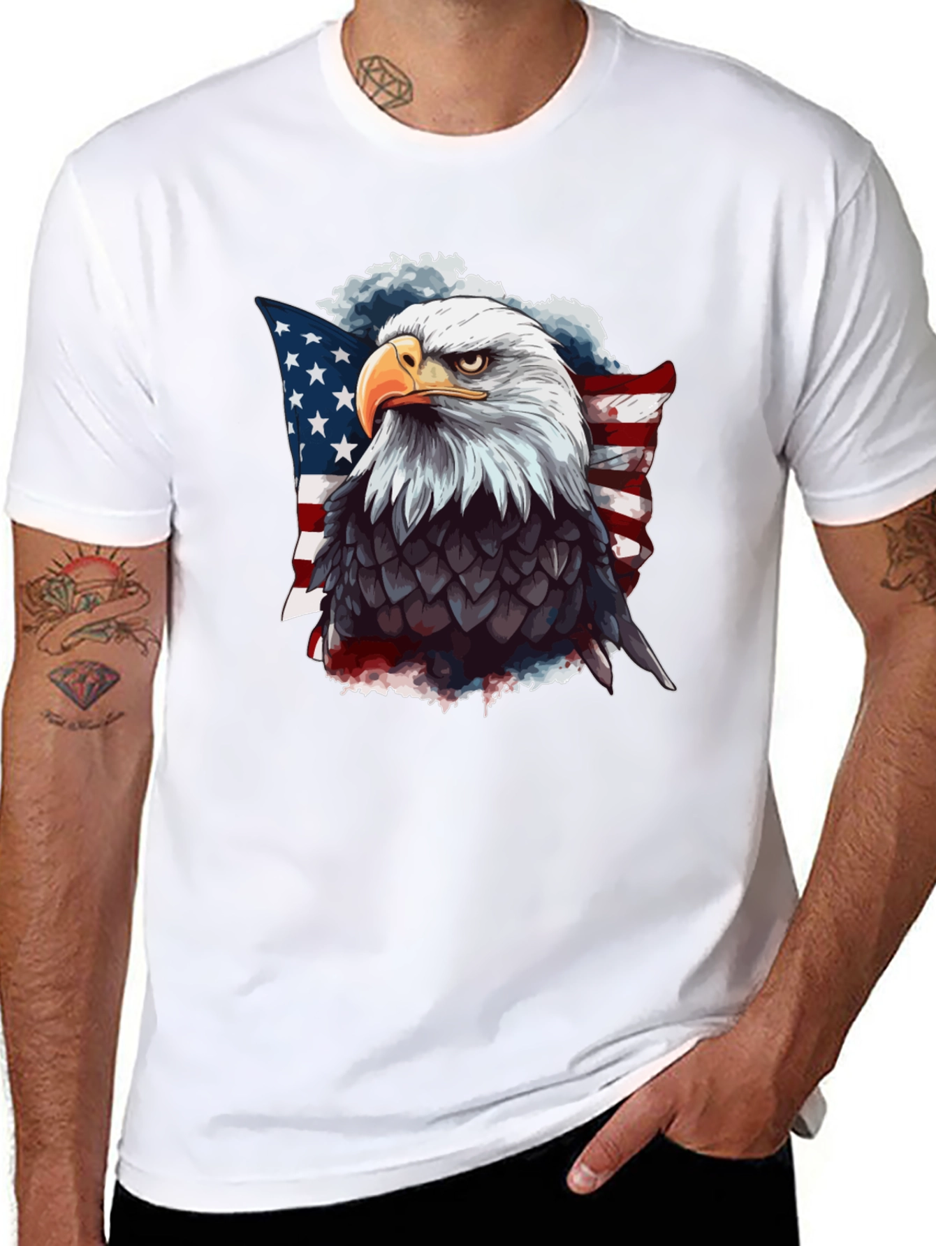 American Eagle Patriotic Graphic Tee
