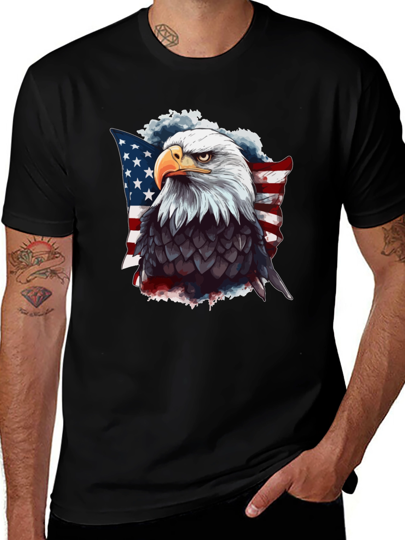 American Eagle Patriotic Graphic Tee