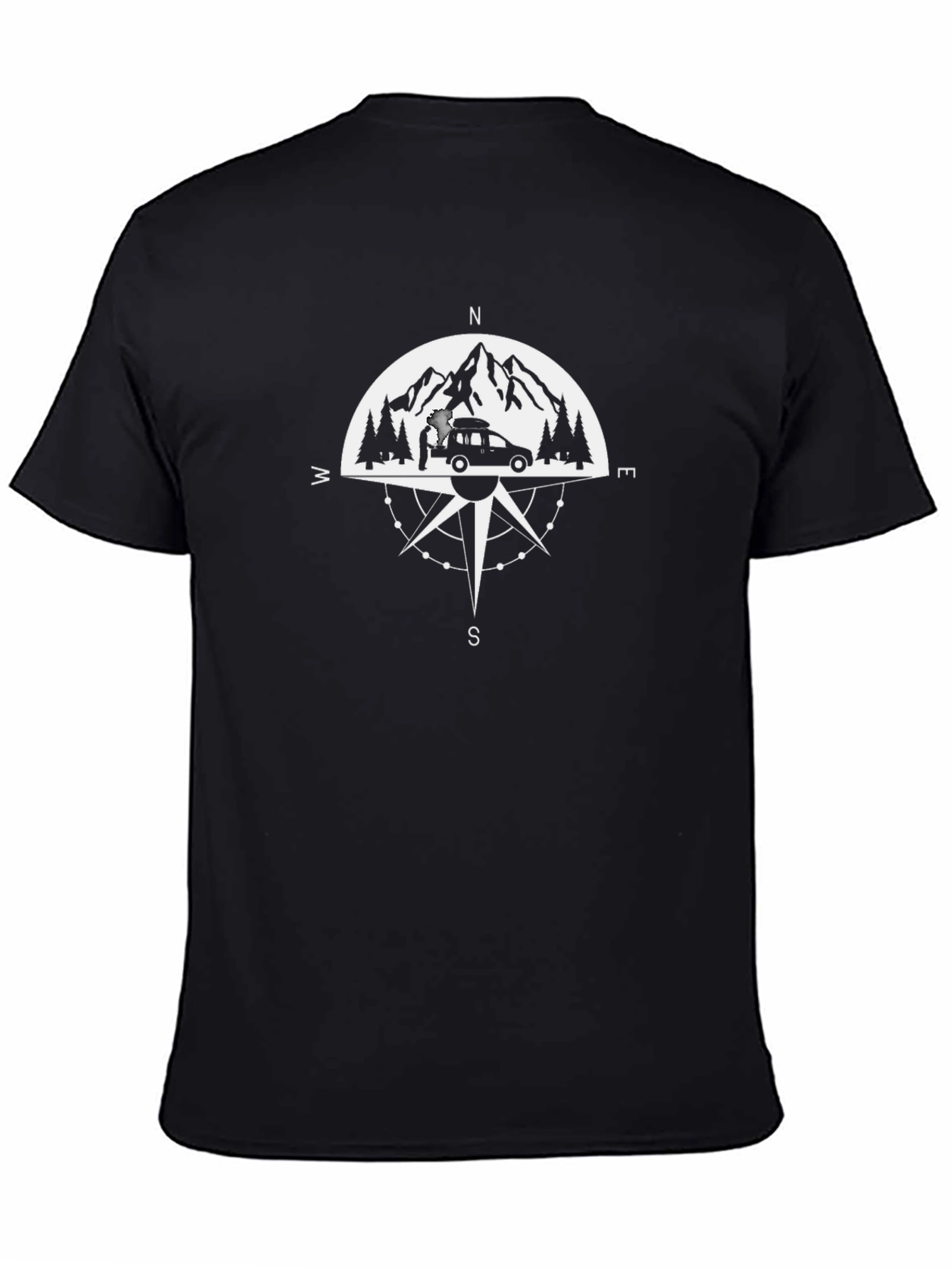 Adventure Compass Graphic Tee - Black