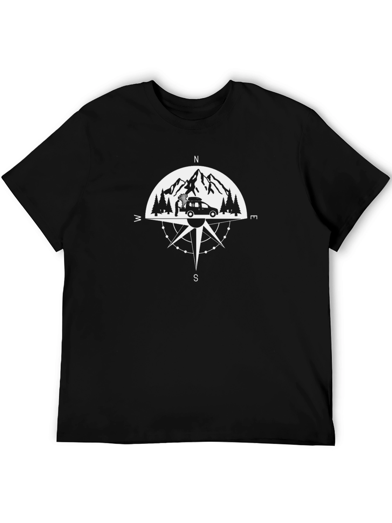 Adventure Compass Graphic Tee - Black