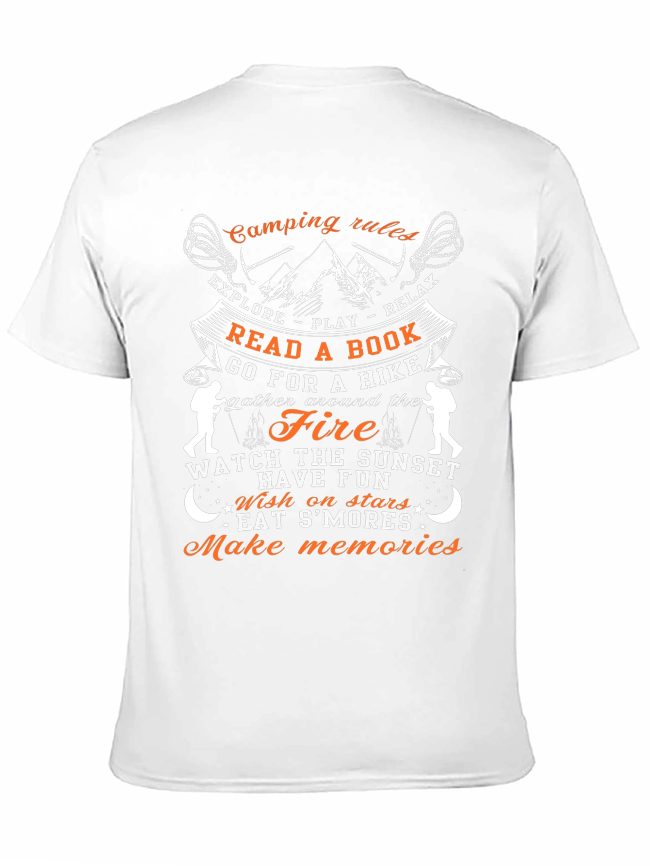 Camping Rules Graphic T-Shirt - Explore Relax Enjoy