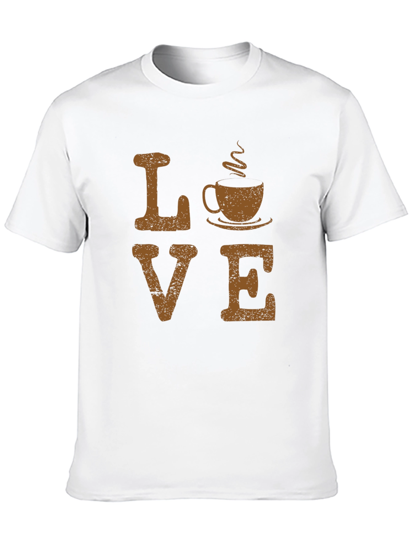 Love Coffee Graphic Tee - Black Cotton Blend