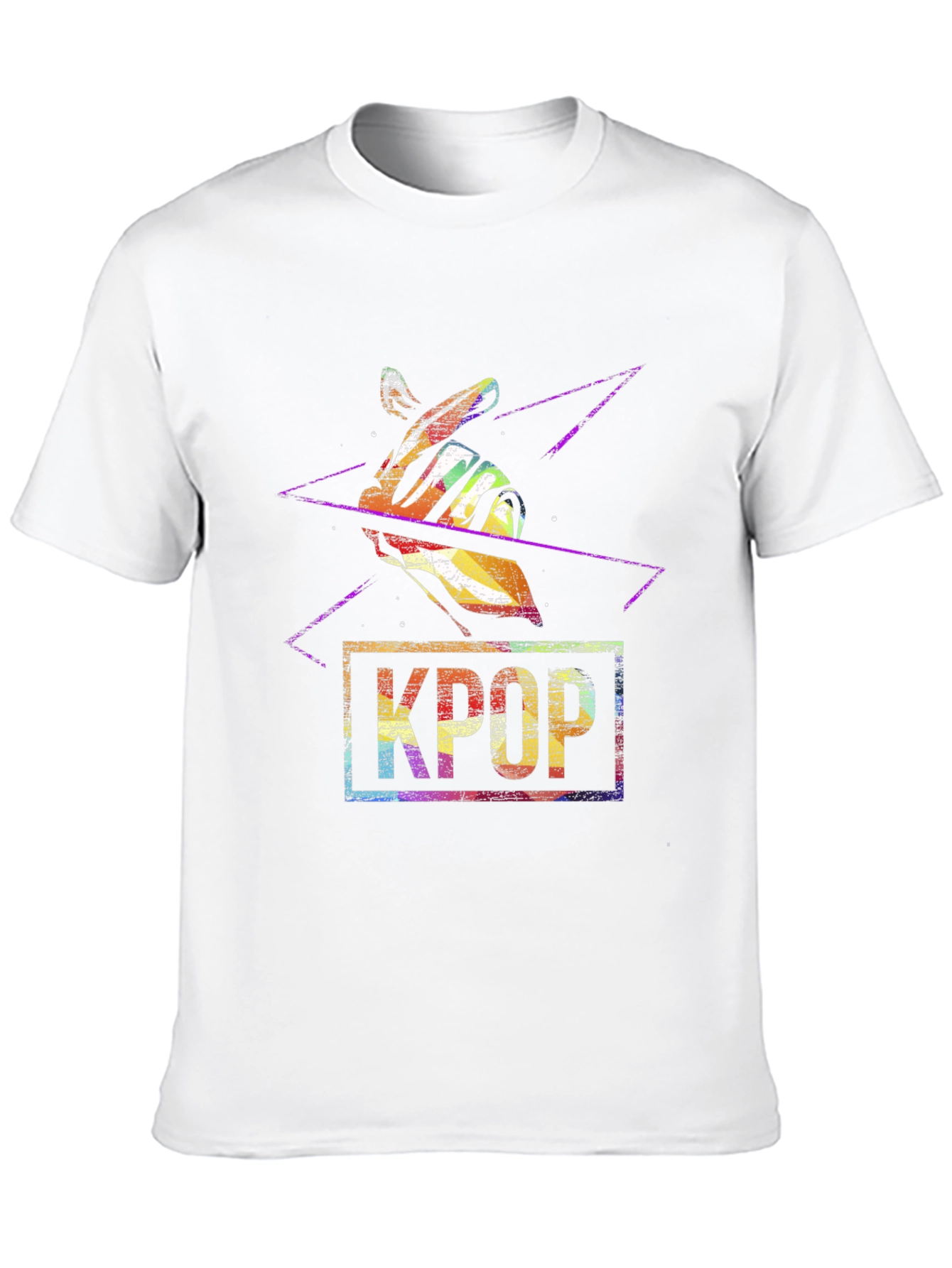 KPOP Finger Heart Black T-Shirt