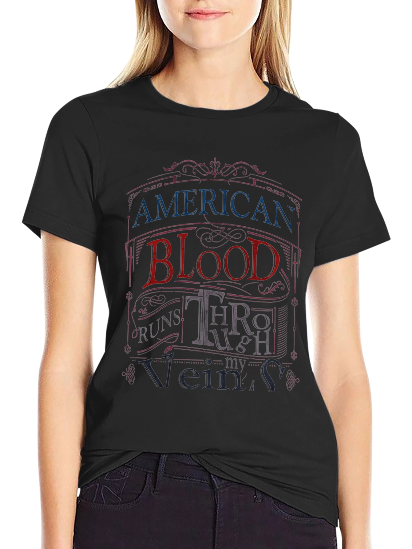 American Blood Runs Through My Veins Graphic Tee