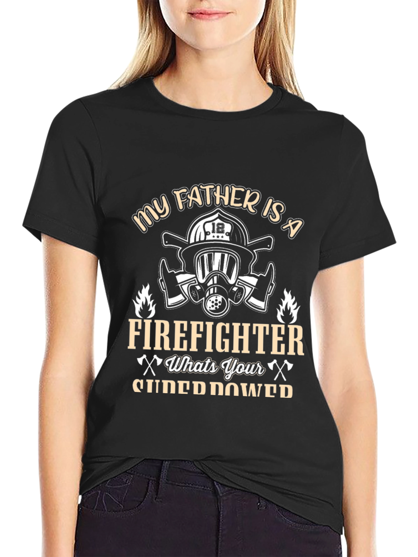 Firefighter Dad T-Shirt - Superpower Tee