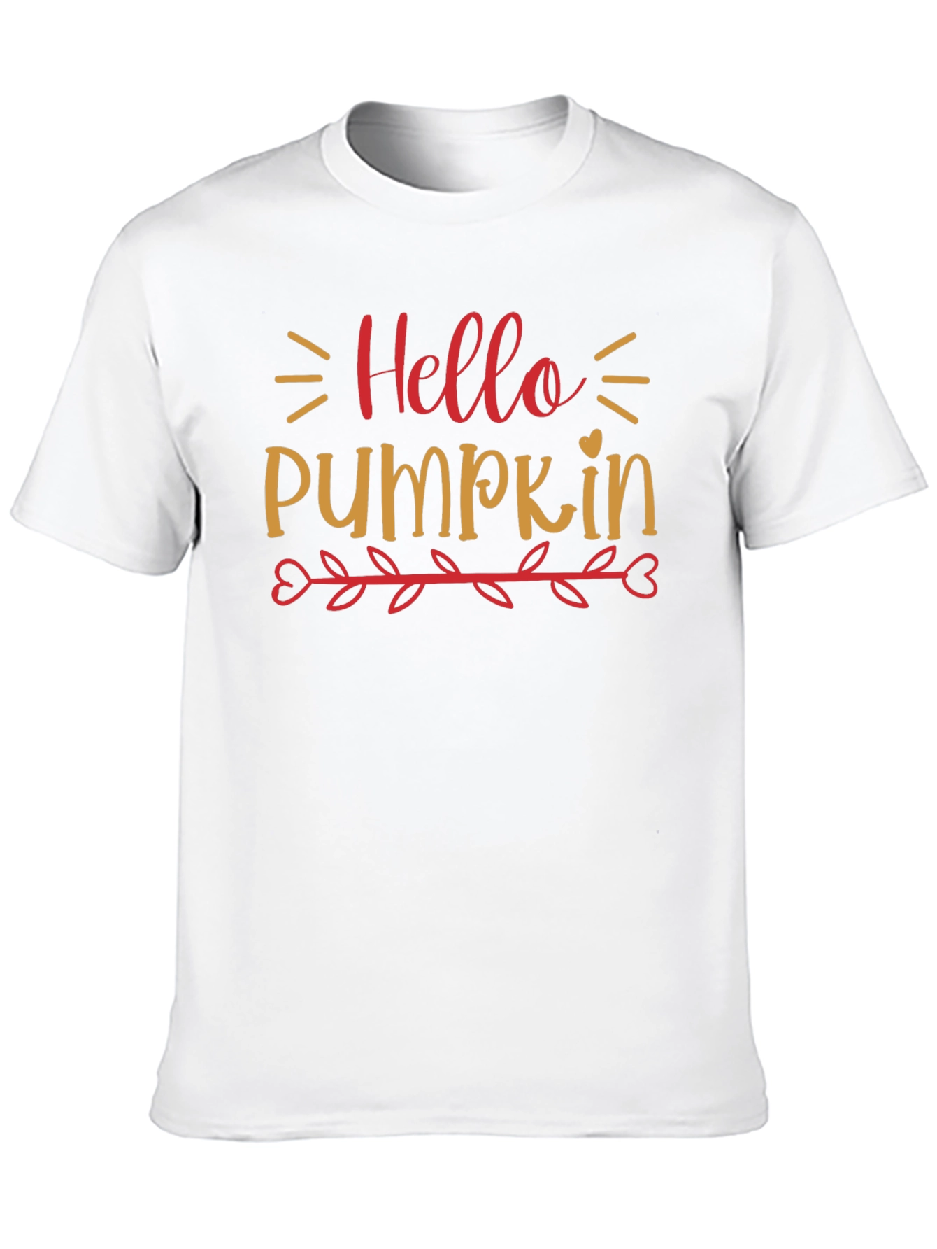 Hello Pumpkin Graphic Tee - Black Cotton Fall Shirt