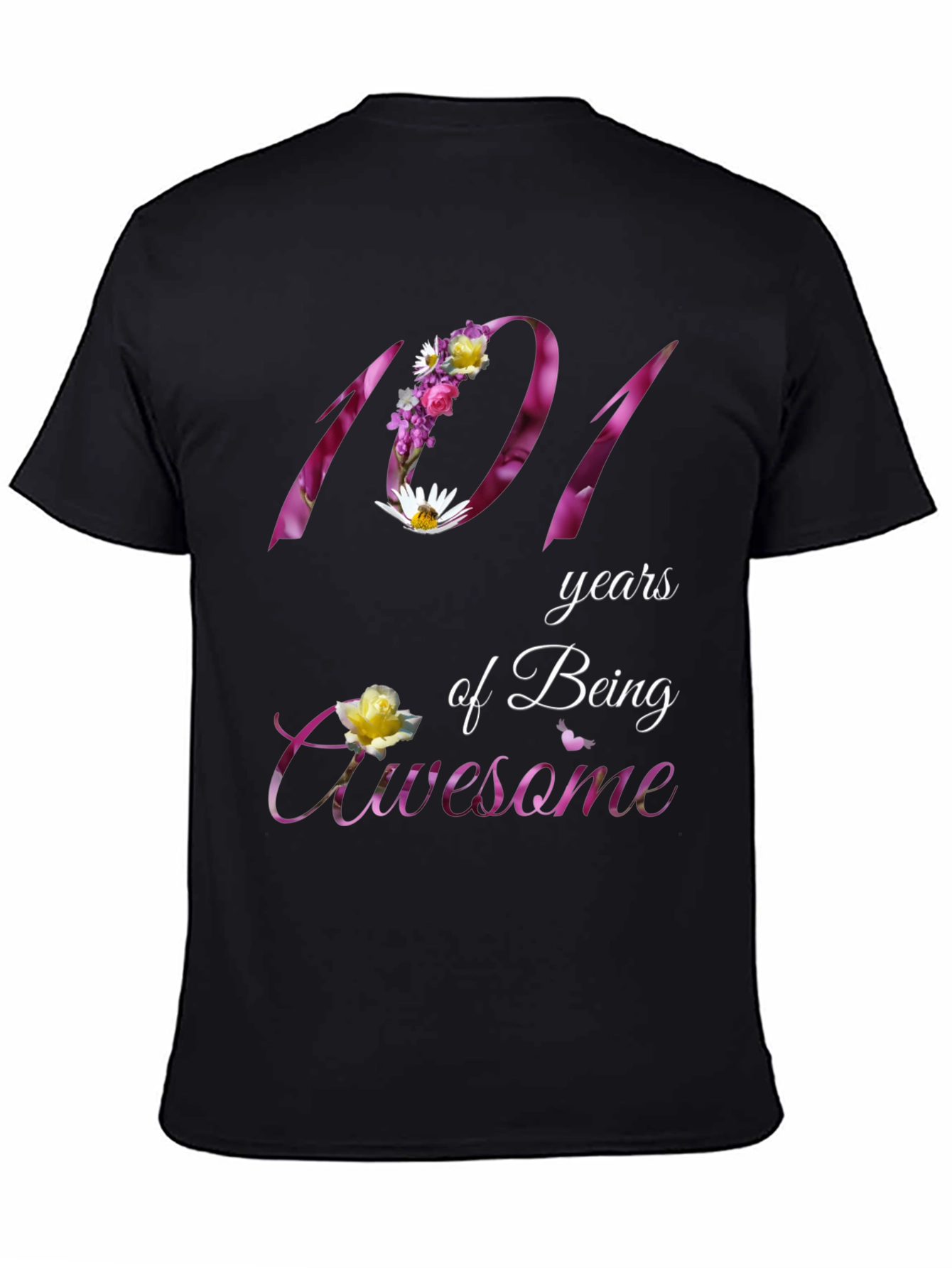 101 Years Awesome Floral T-Shirt