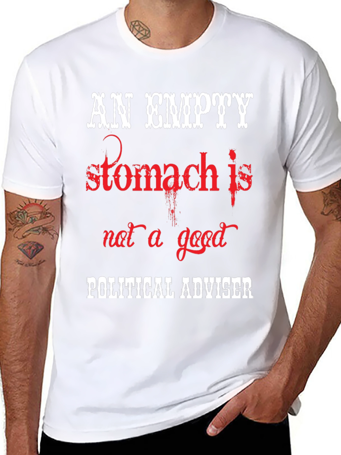 An Empty Stomach Political Humor T-Shirt