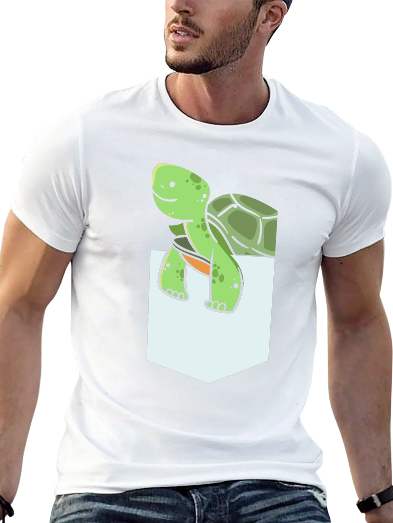 Turtle Pocket T-Shirt - Funny Animal Tee
