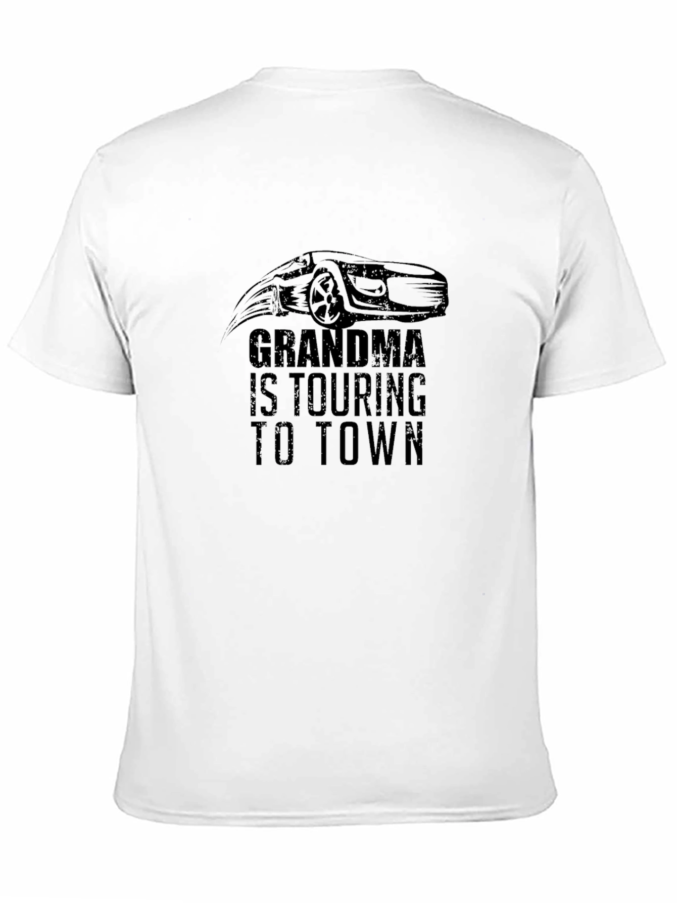 Grandma Touring to Town Black T-Shirt