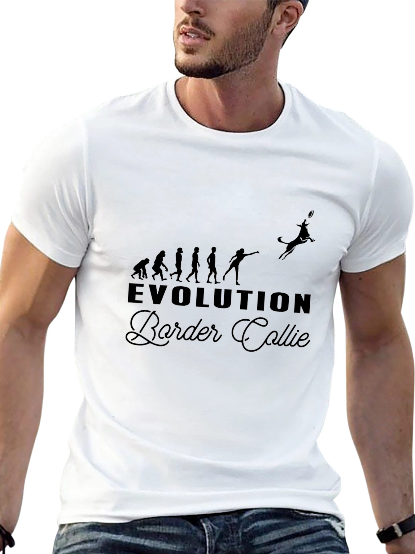 Evolution Border Collie T-Shirt - Black