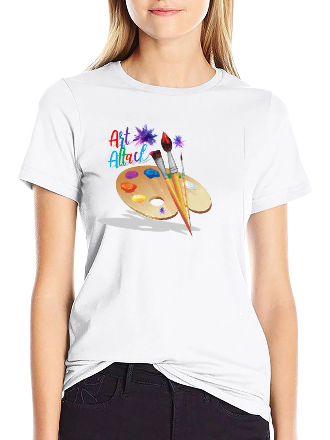 Art Attack T-Shirt: Artistic Palette Design