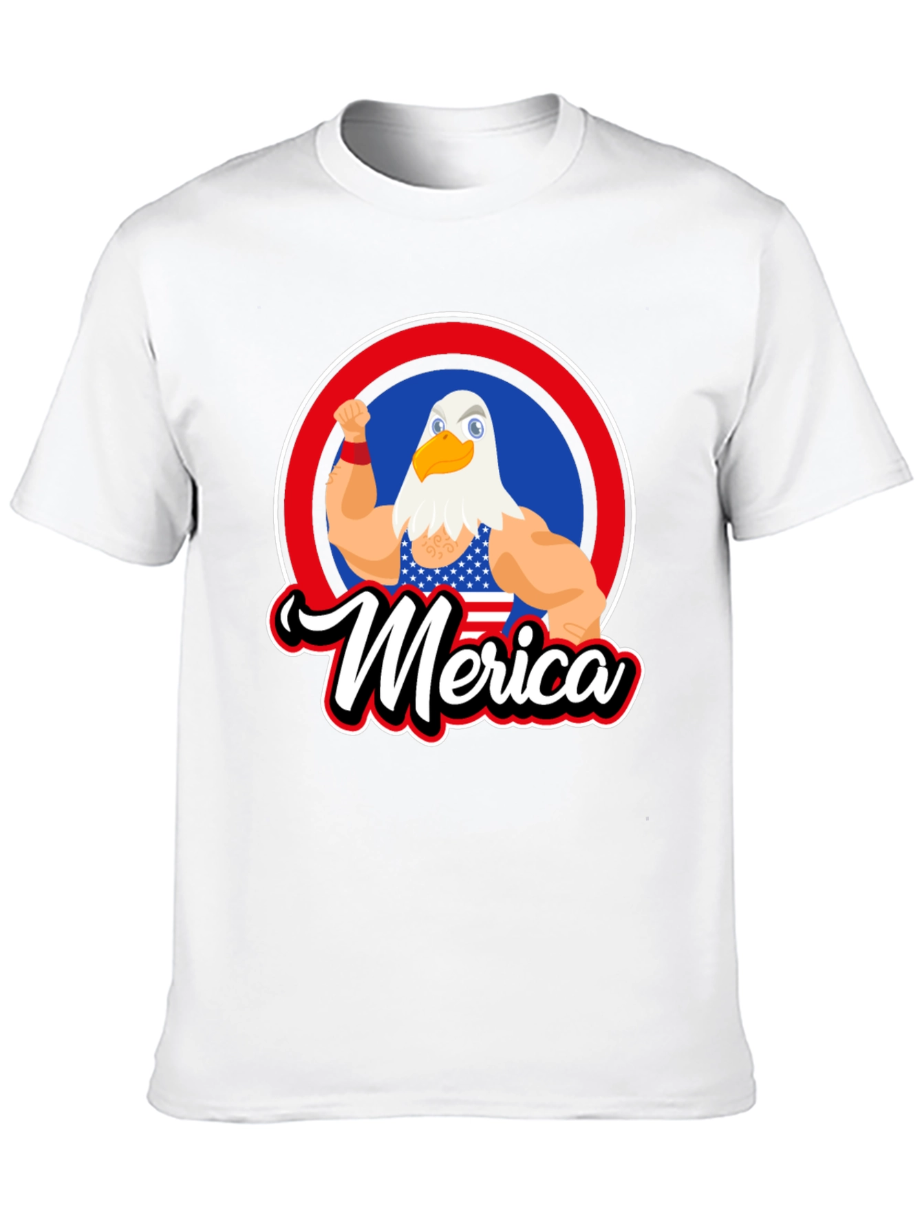 Patriotic Merica Eagle Graphic T-Shirt