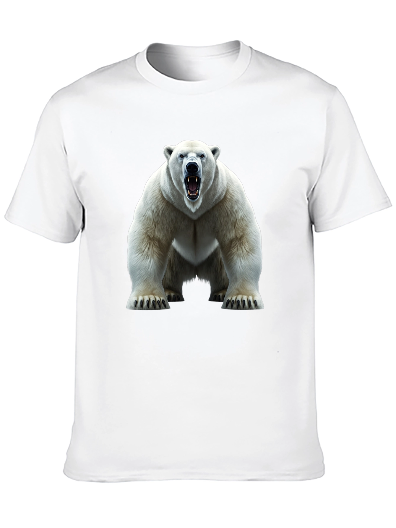 Polar Bear Graphic Tee - Fierce Animal Print