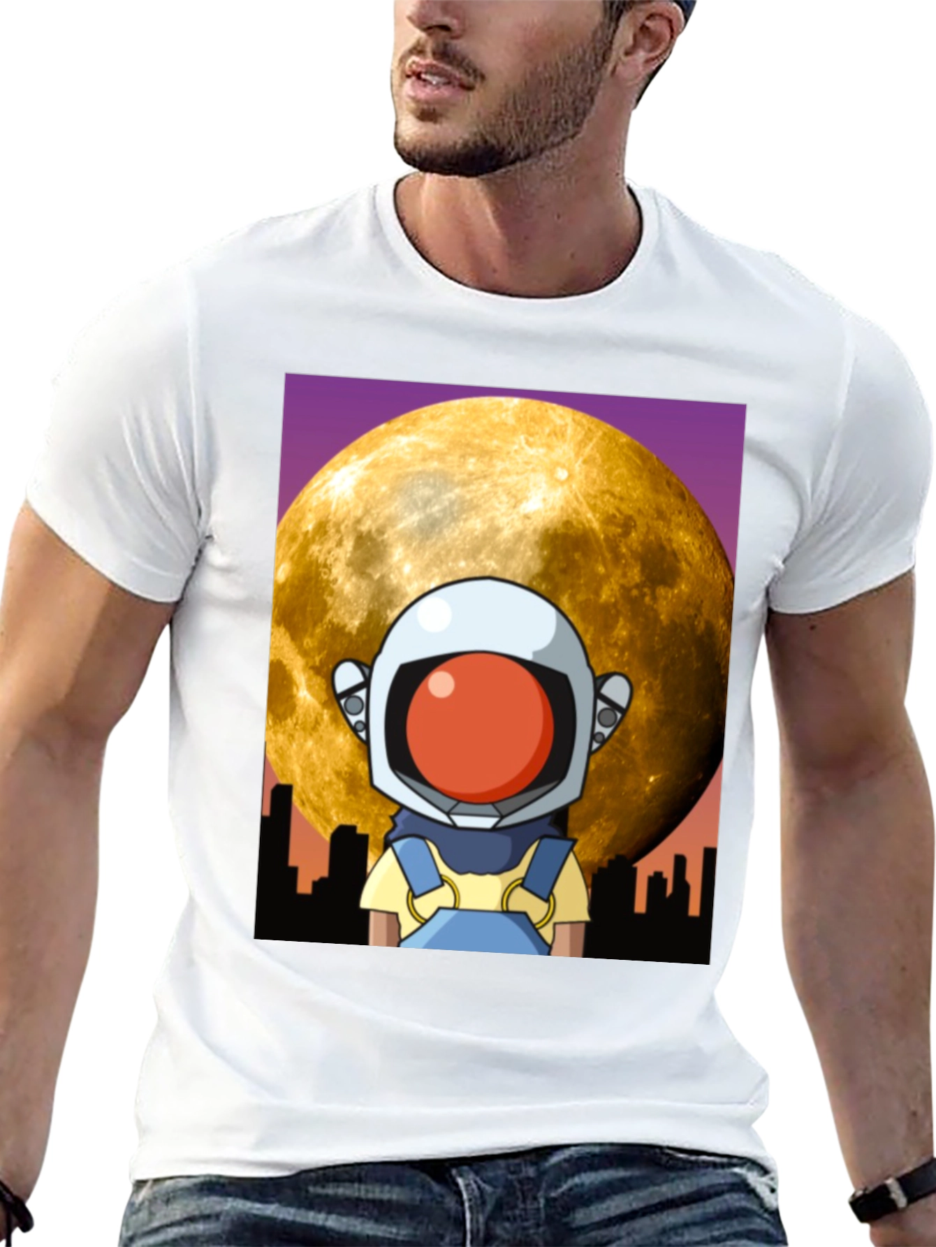 Astronaut Moonscape Graphic Tee