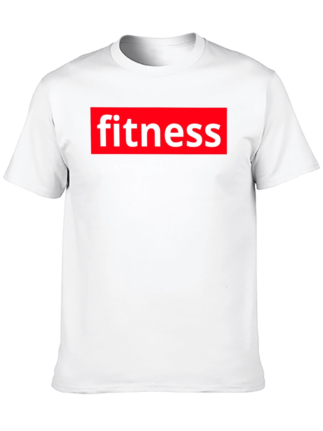 Fitness Graphic Tee - Bold Red & White