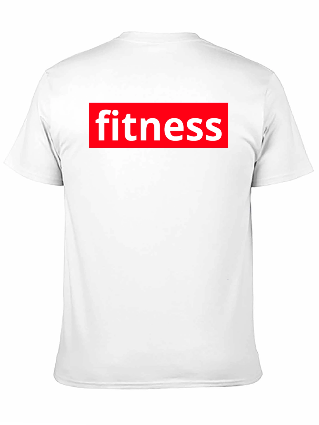 Fitness Graphic Tee - Bold Red & White