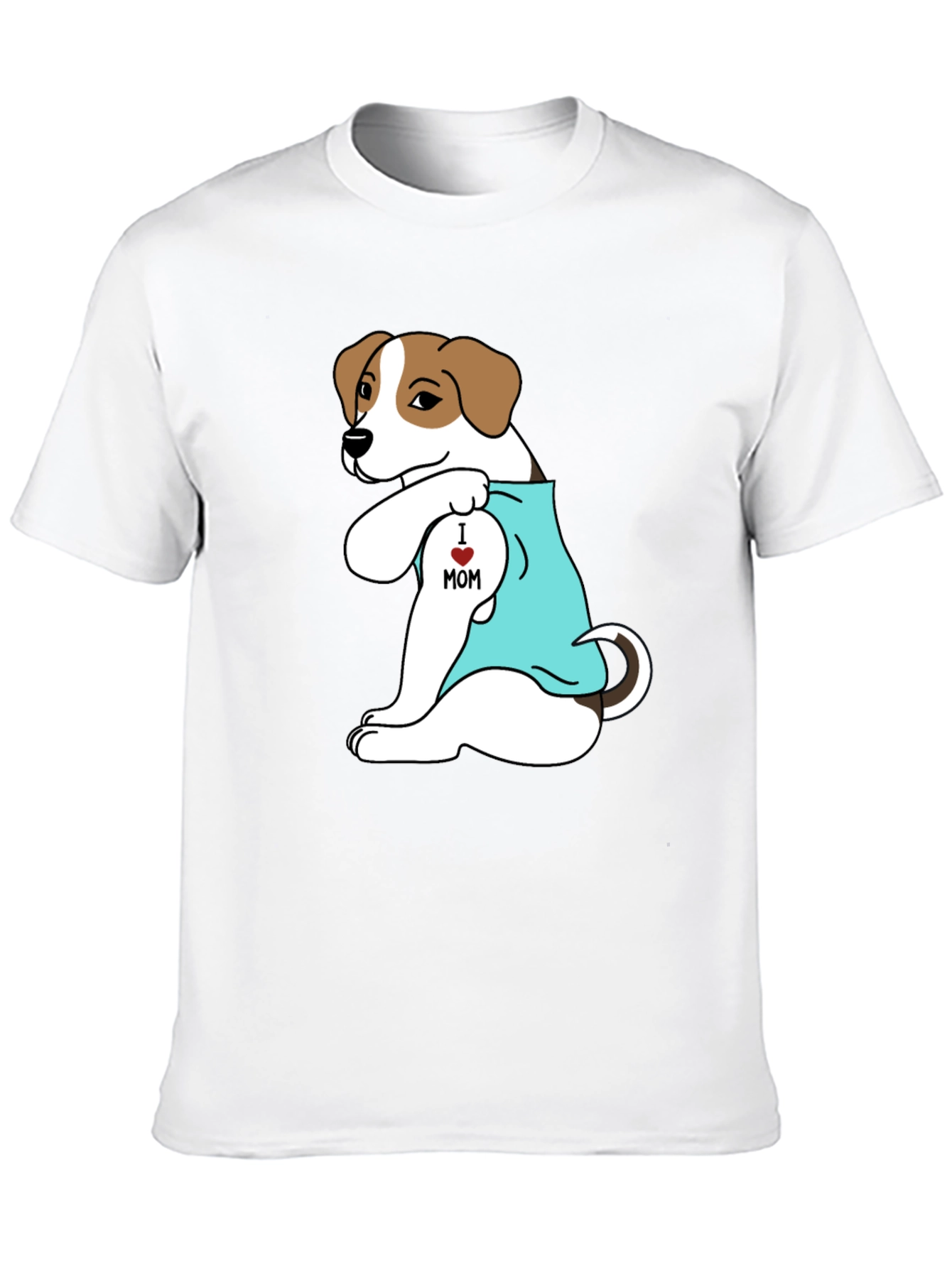 Dog Mom Tattoo T-Shirt - Black Cotton Tee