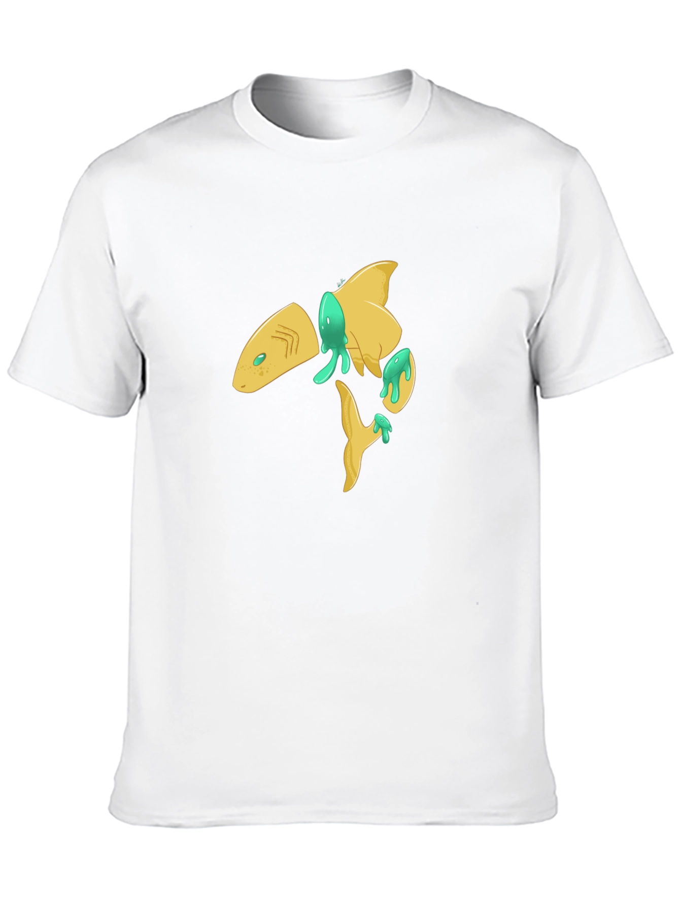 Abstract Shark Graphic Black T-Shirt