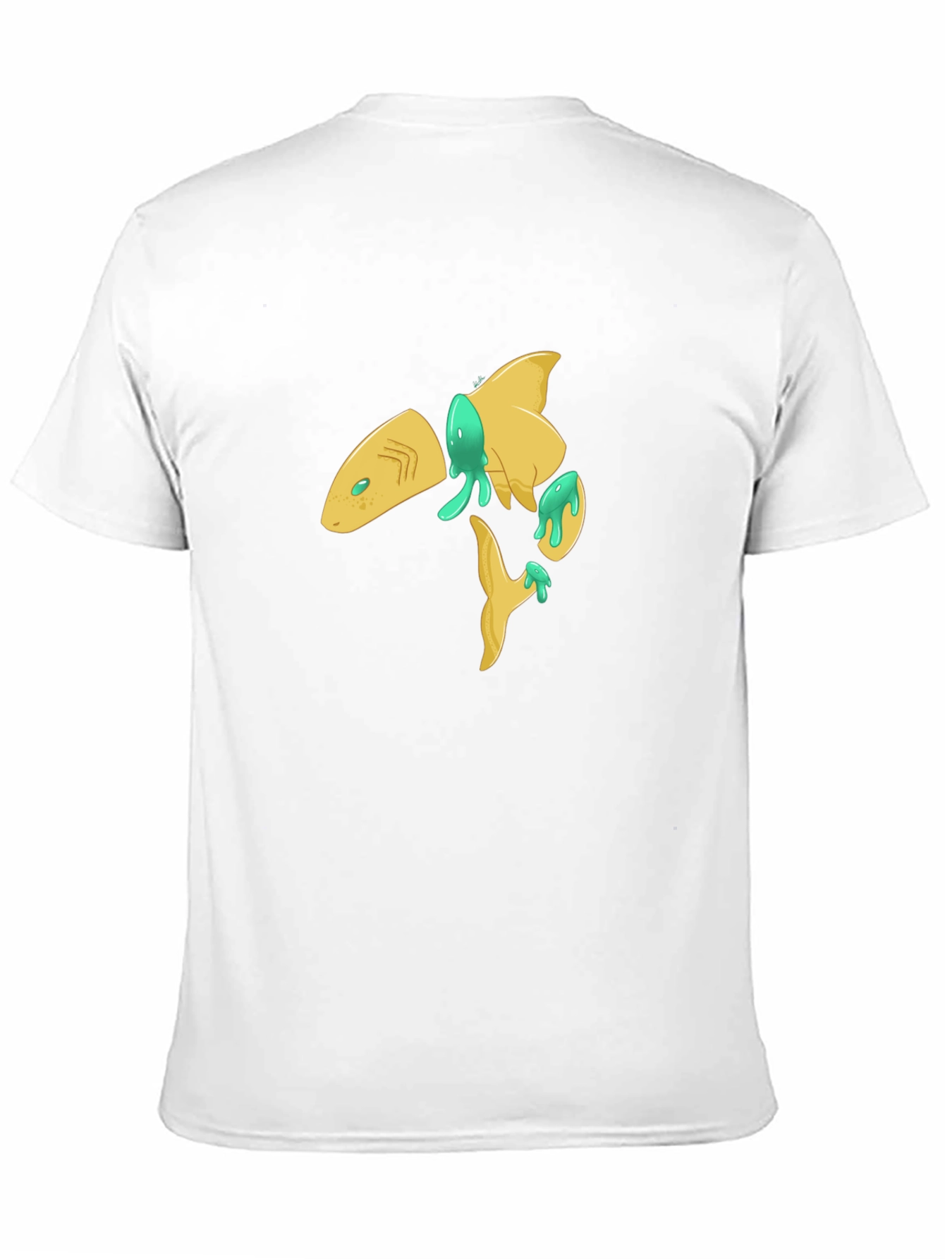 Abstract Shark Graphic Black T-Shirt