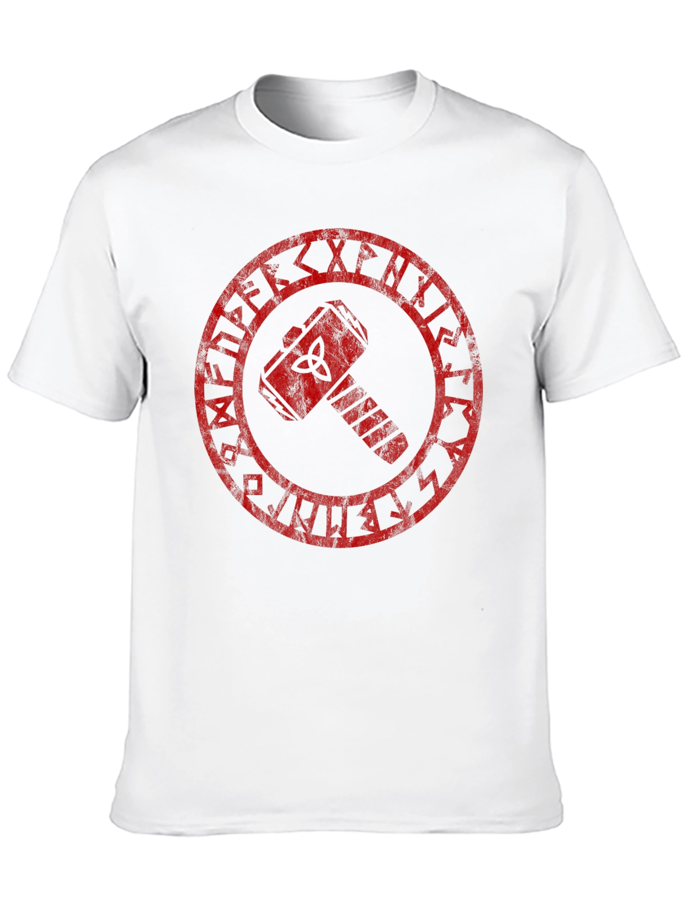 Viking Hammer Rune Graphic T-Shirt
