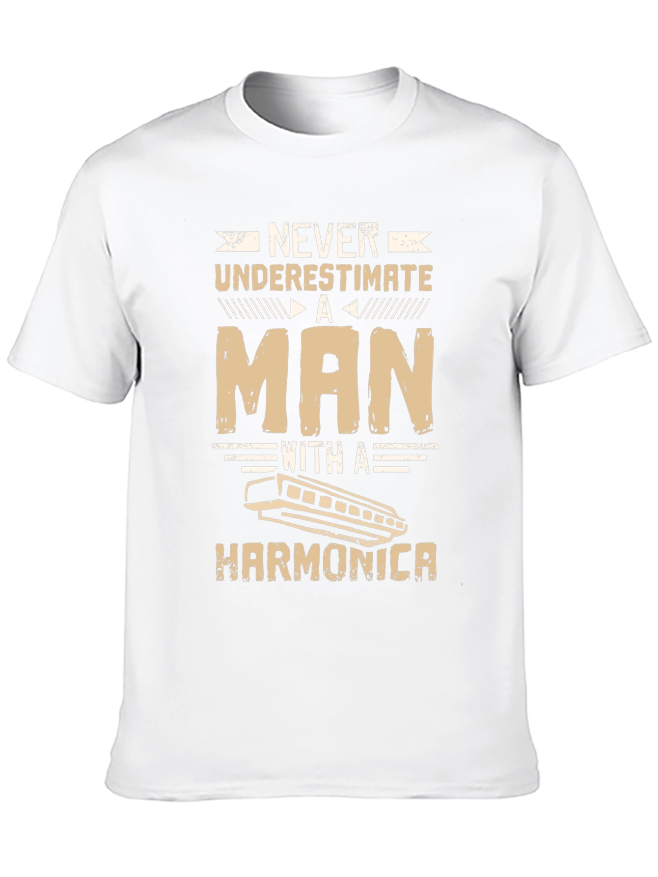 Harmonica Man Graphic Tee - Black Cotton Shirt