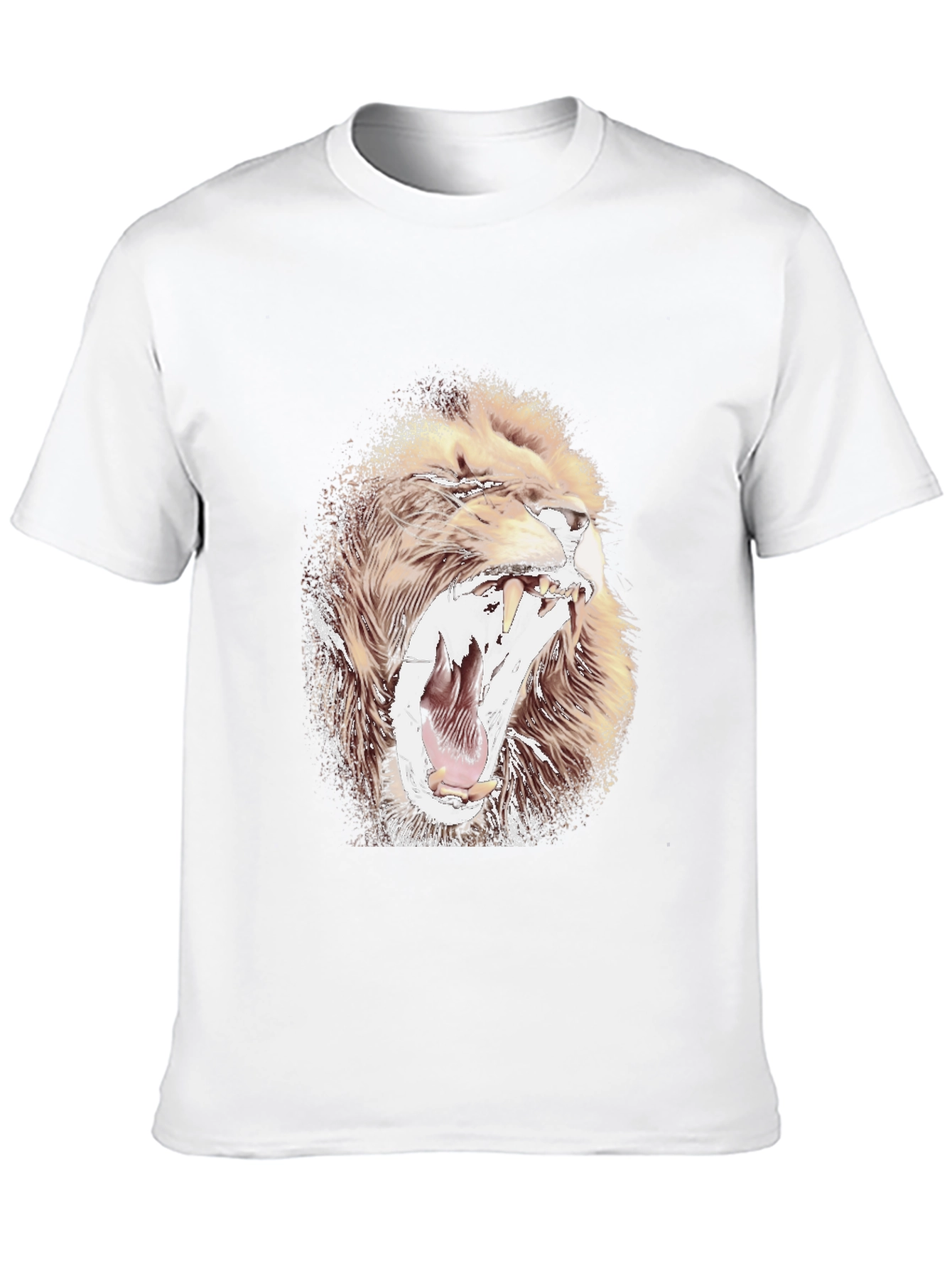 Lion Graphic Print Mens T-Shirt