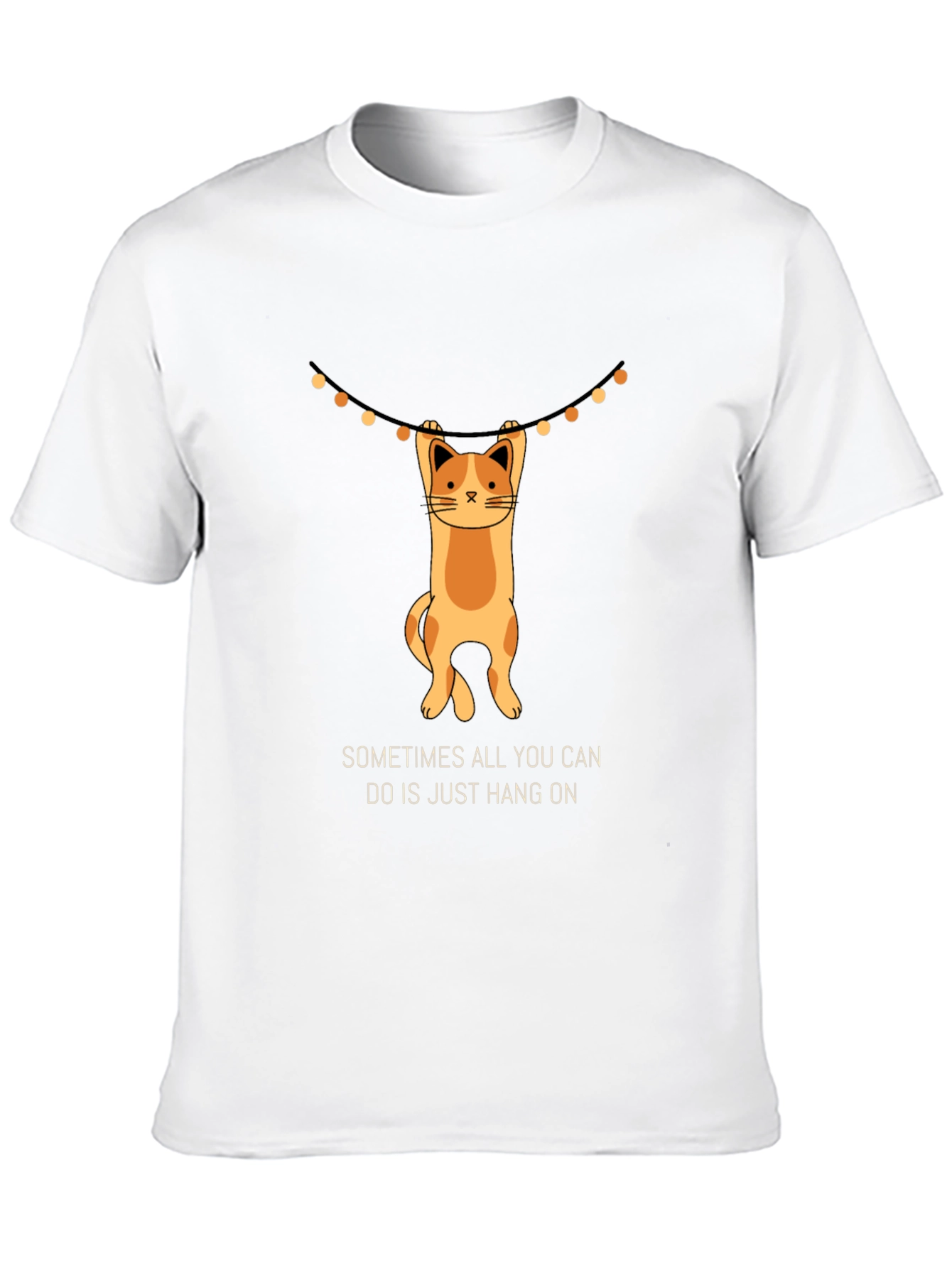Hang On Cat T-Shirt - Funny Graphic Tee