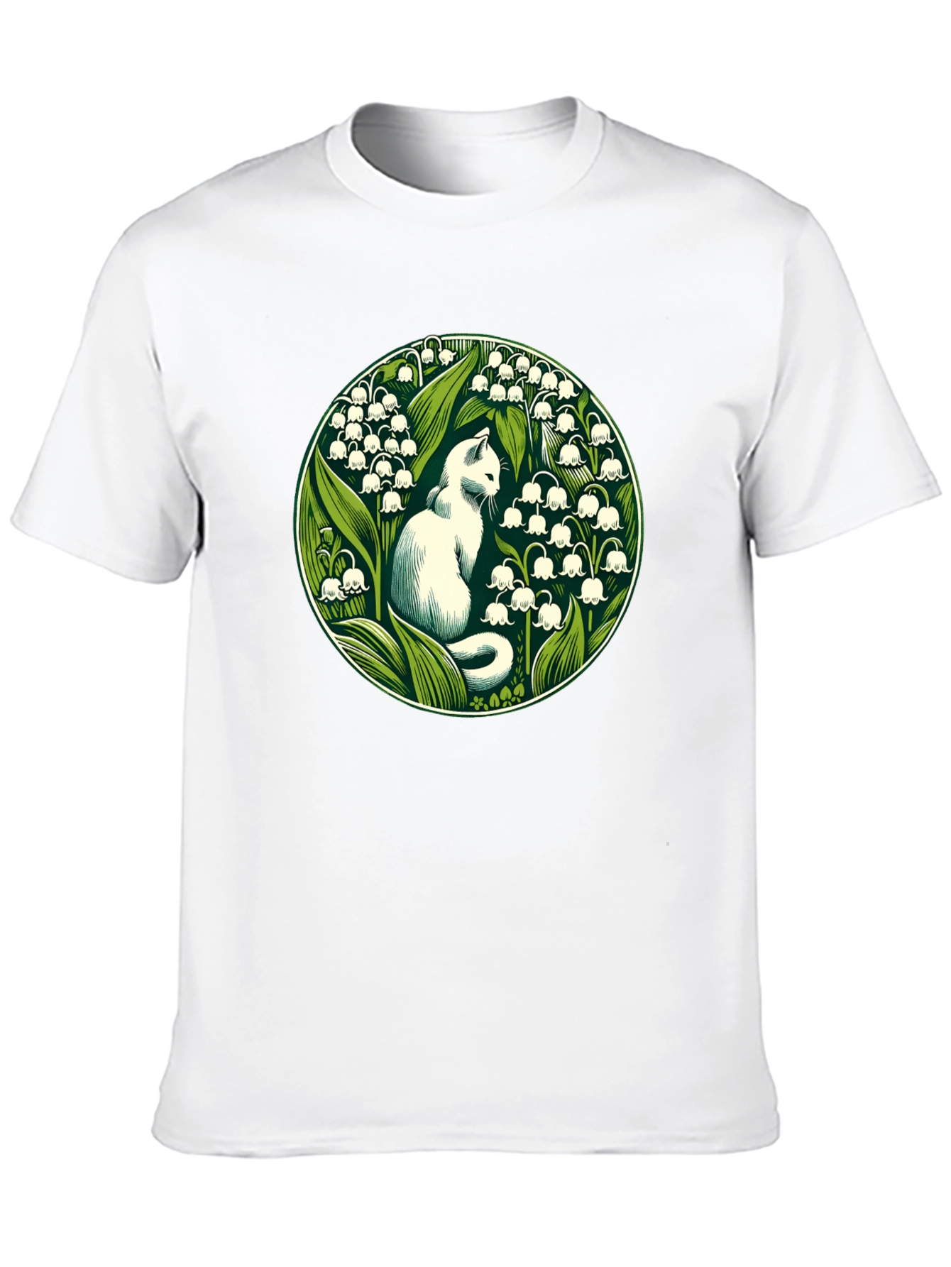 Cat & Lily of the Valley Graphic Tee