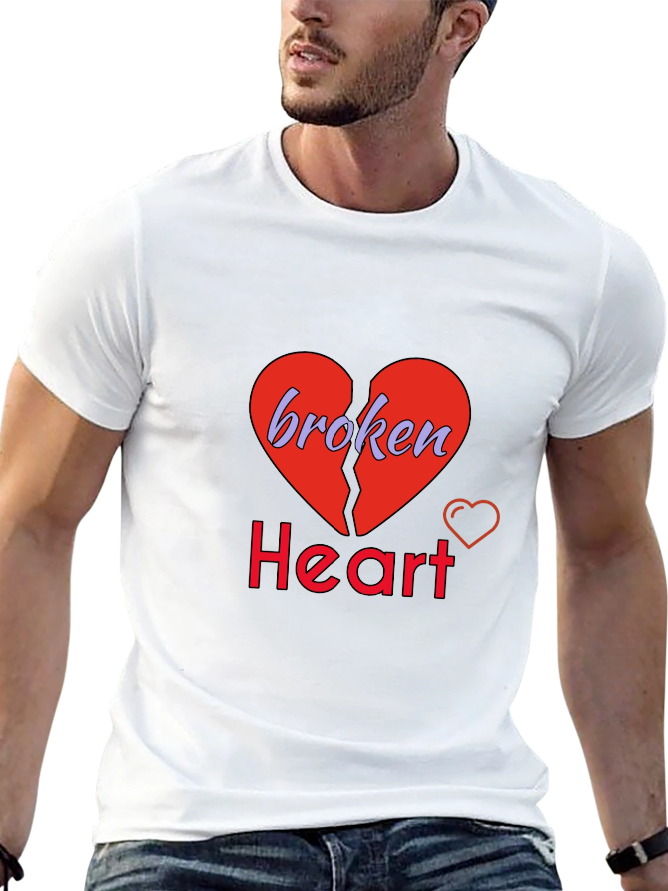 Broken Heart Graphic Tee - Trendy Unisex T-Shirt