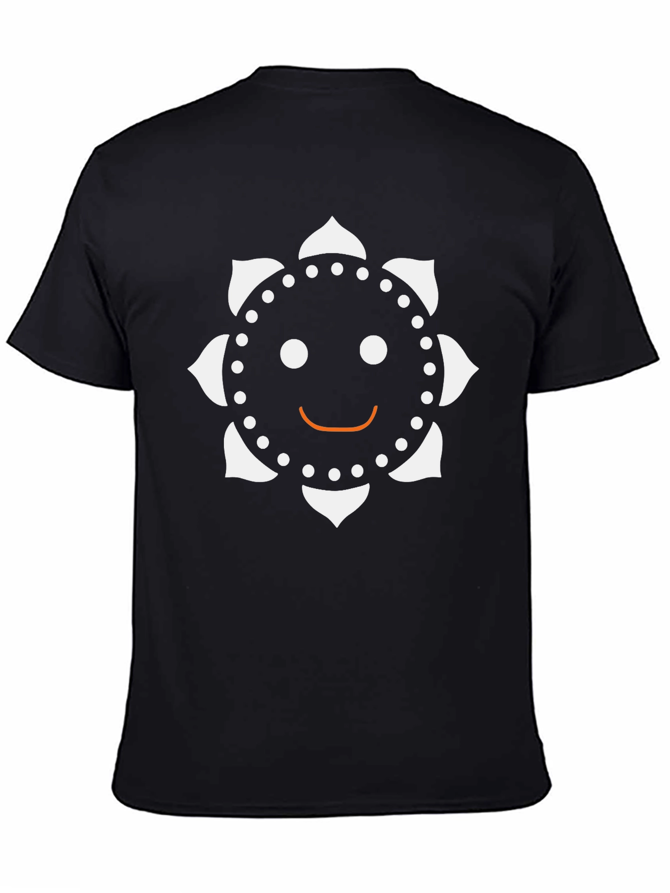 Funky Smiley Face Graphic Black T-Shirt