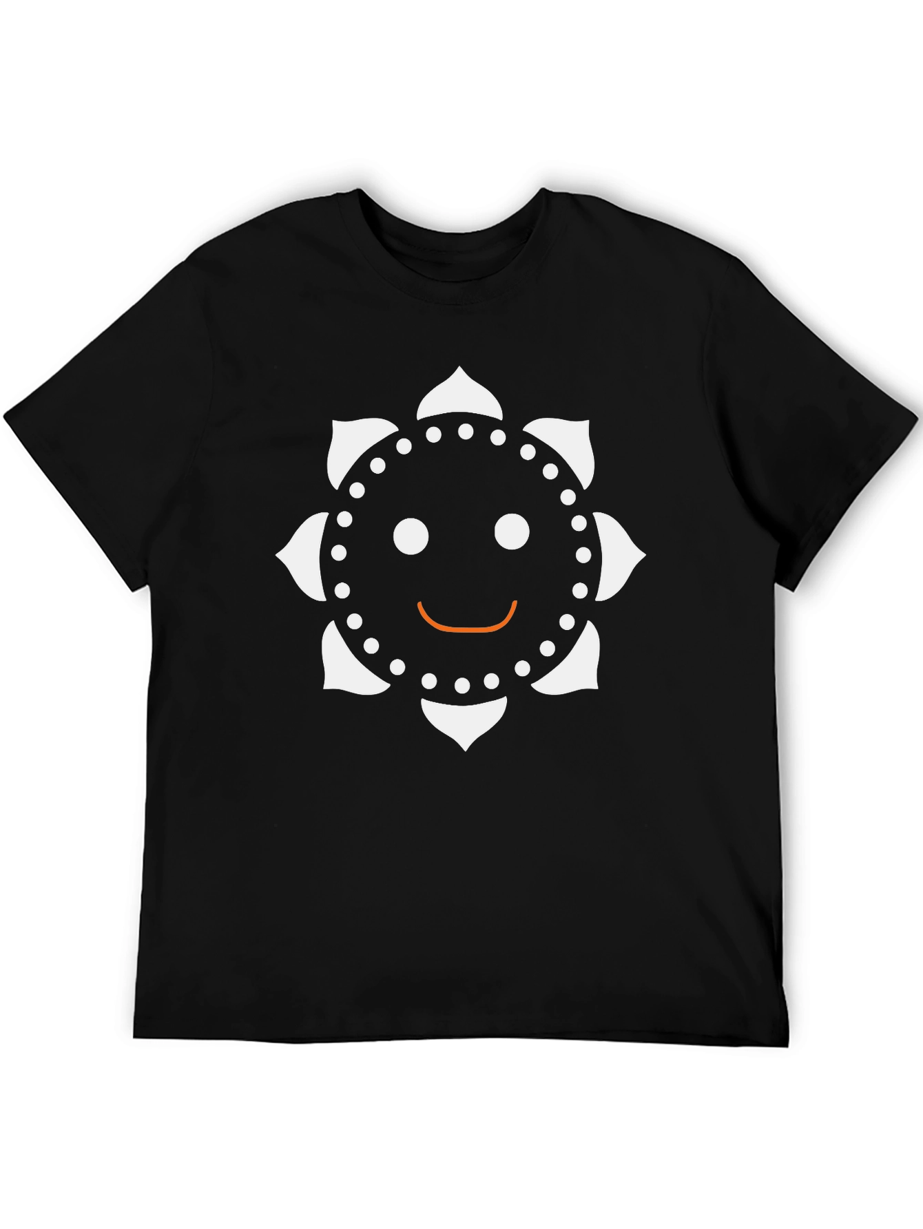 Funky Smiley Face Graphic Black T-Shirt