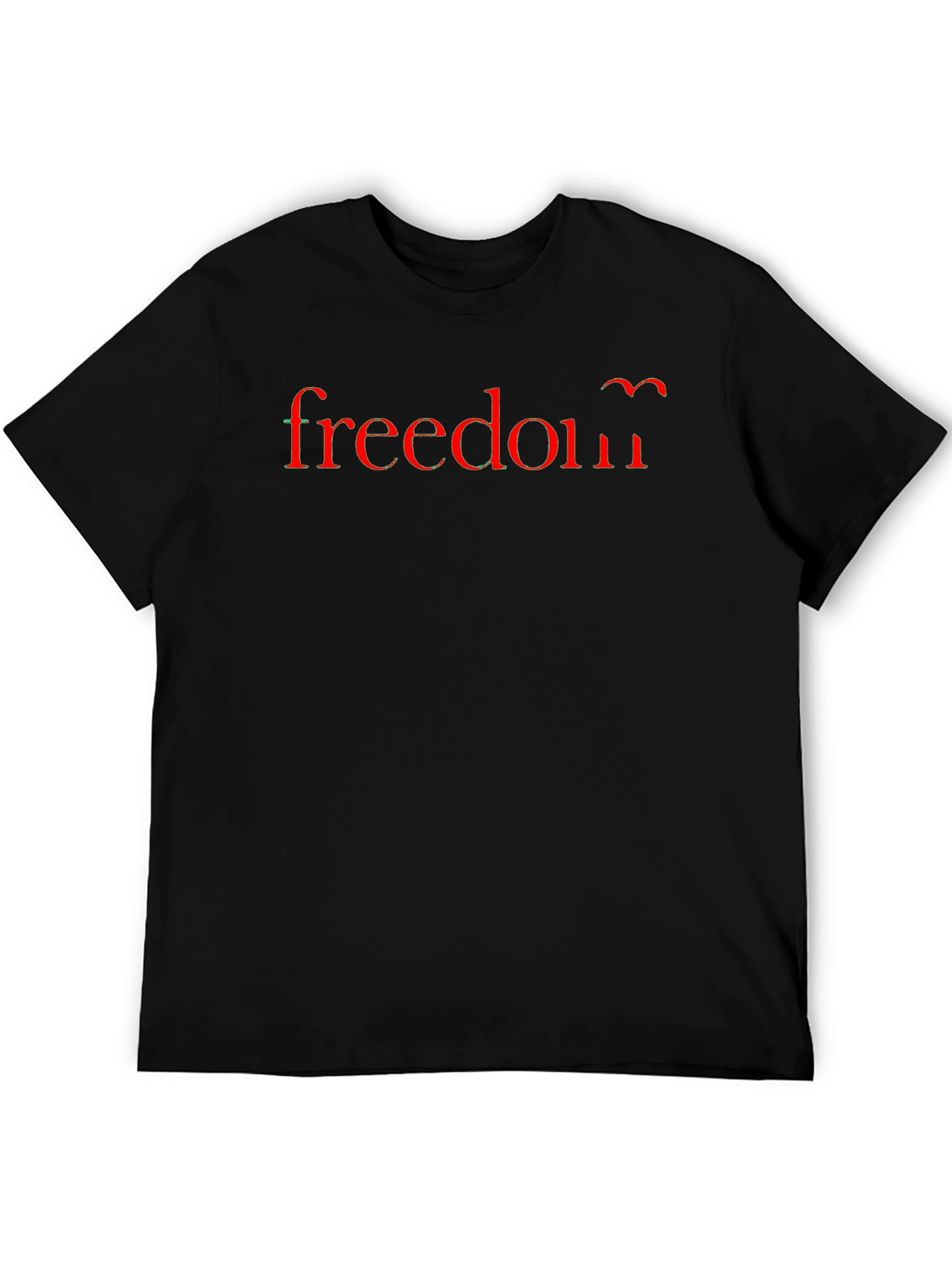 Freedom Graphic Tee - Soft Black Cotton T-Shirt