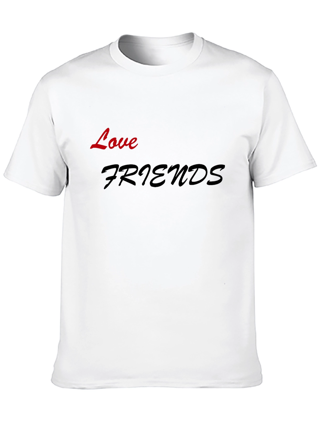 Love Friends Graphic Black T-Shirt