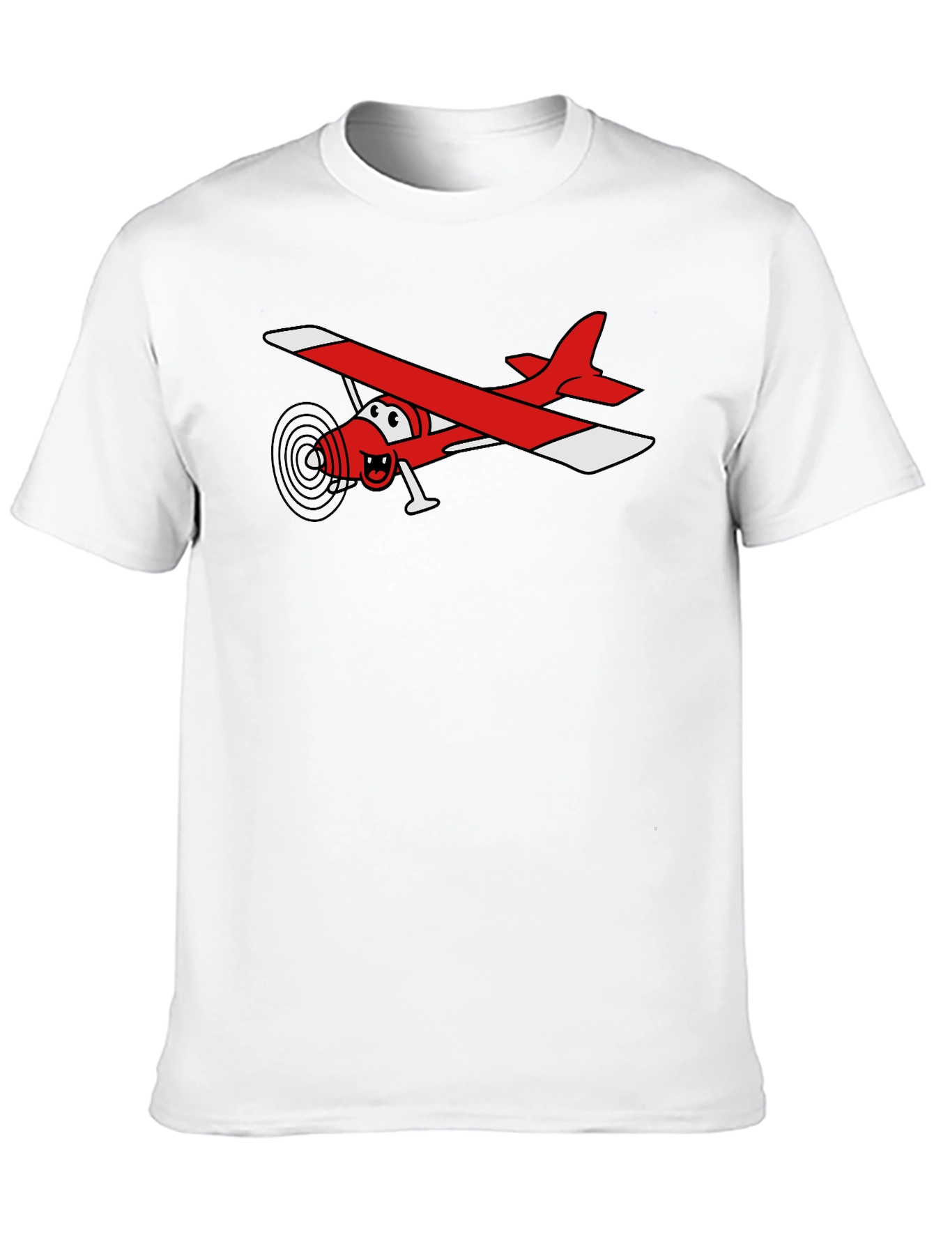 Cartoon Plane T-Shirt - Black