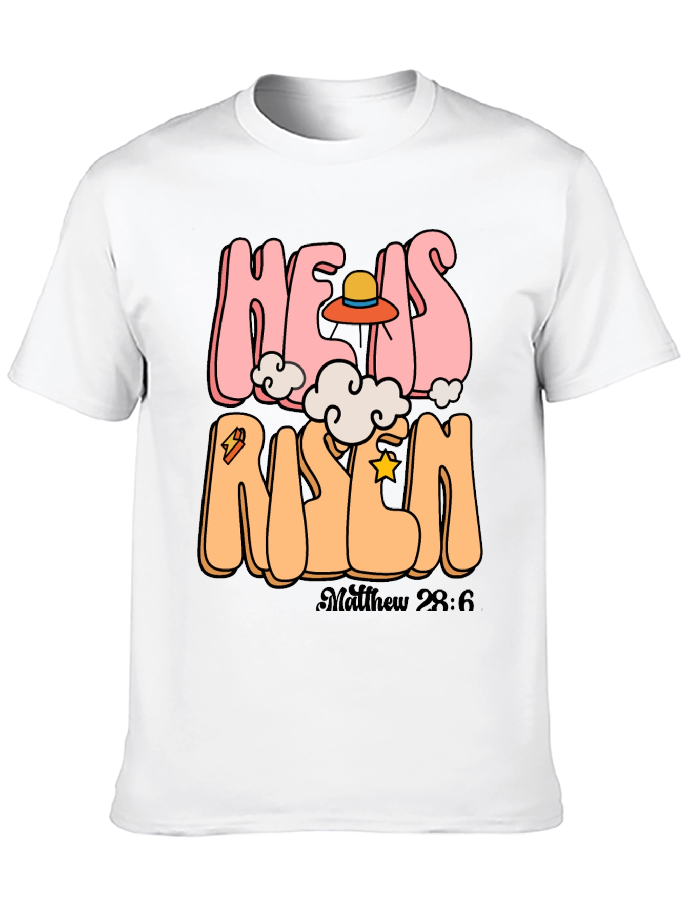 He Is Risen Graphic Tee - Easter Celebration