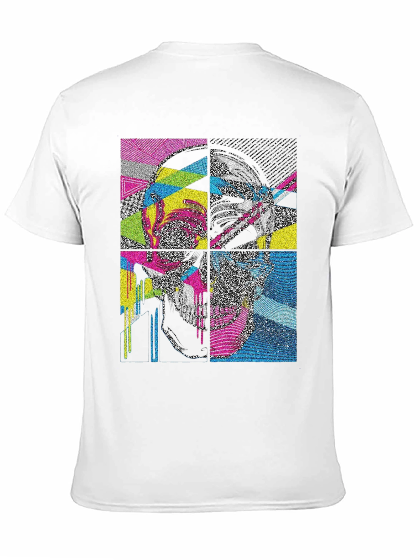 Abstract Skull Graphic Print T-Shirt