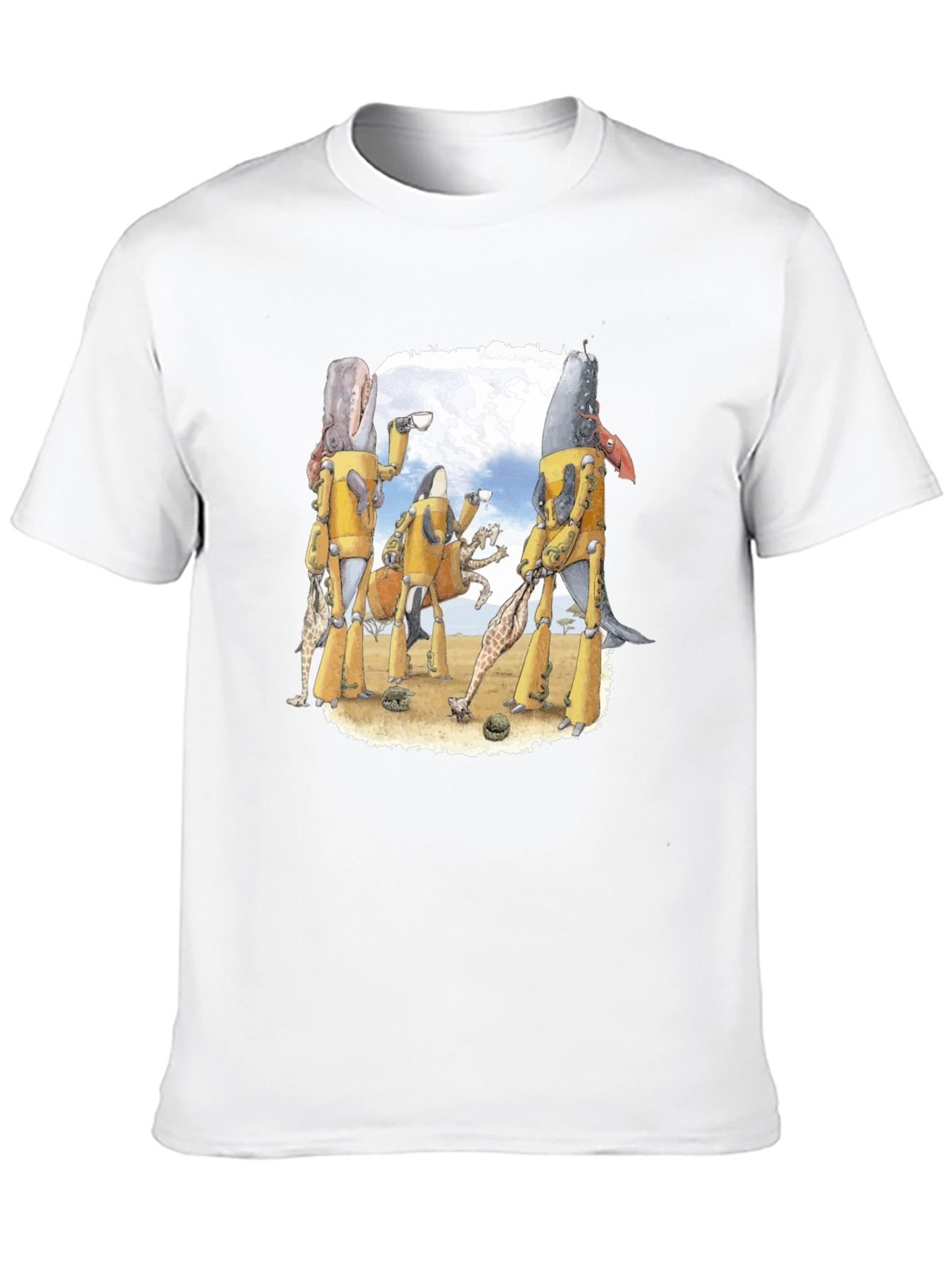 Whale Tea Party T-Shirt - Unique Graphic Tee