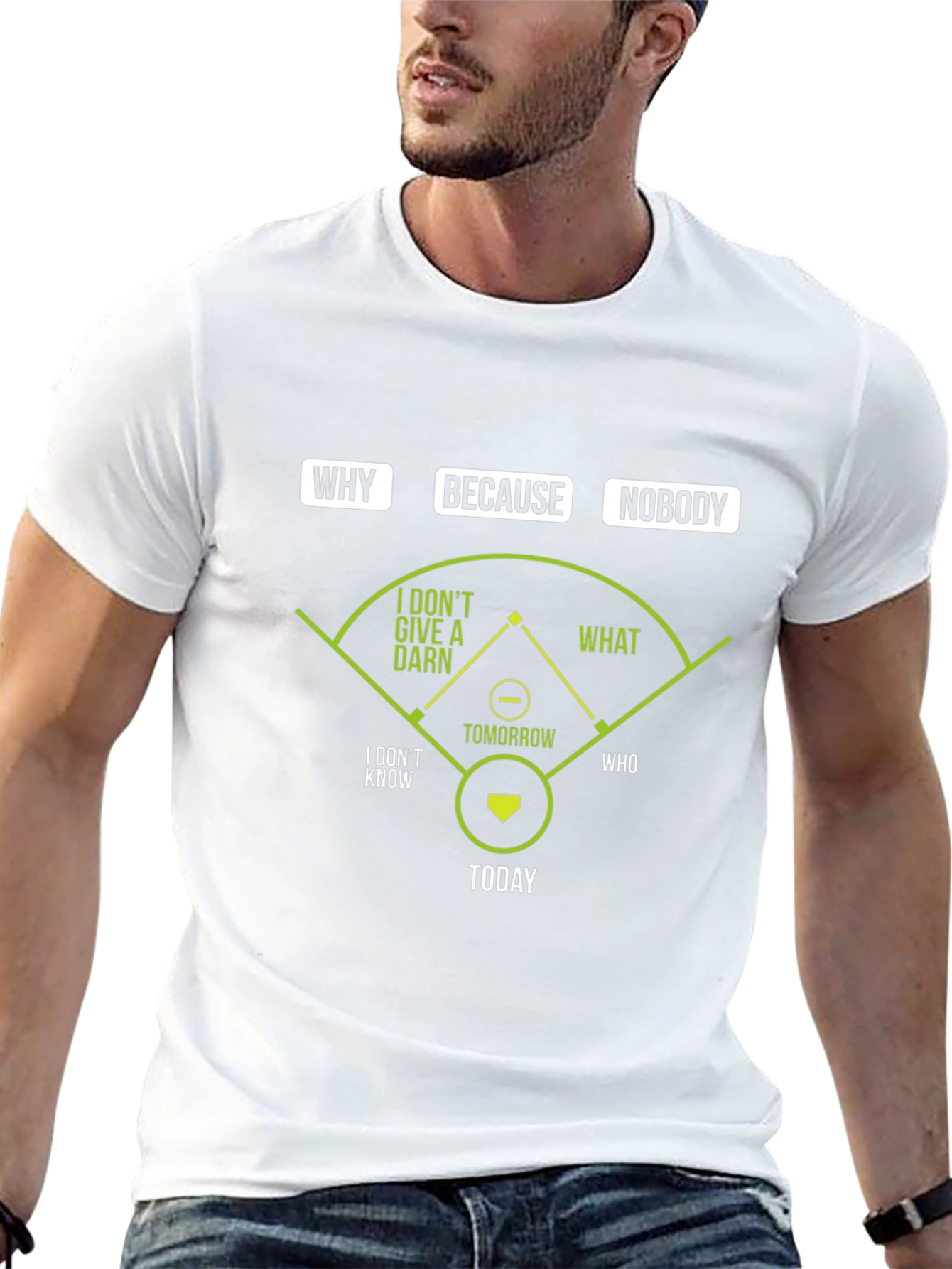Funny Baseball T-Shirt: Why Because Nobody Design