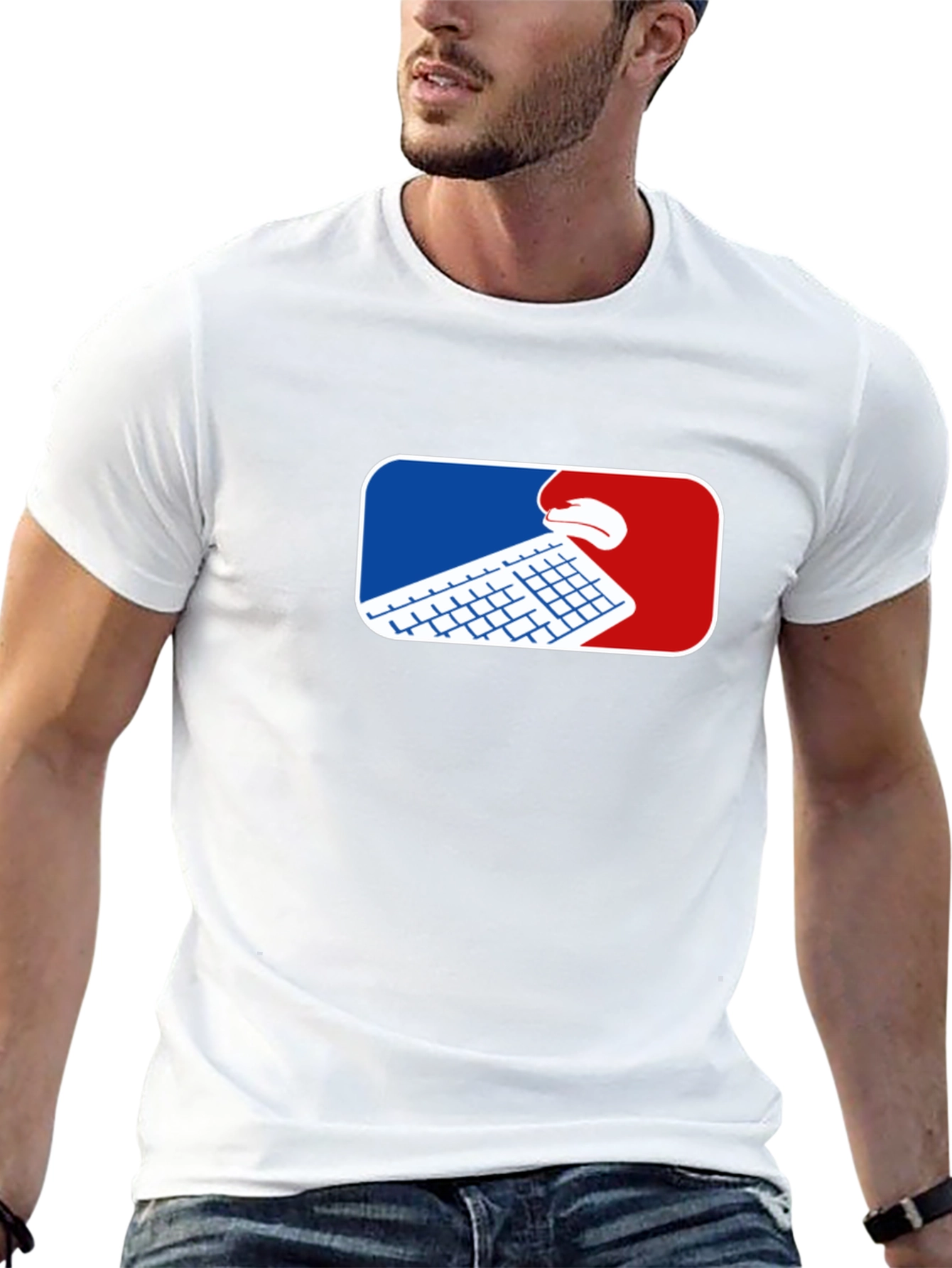 Gamer T-Shirt - Keyboard and Mouse Graphic Tee