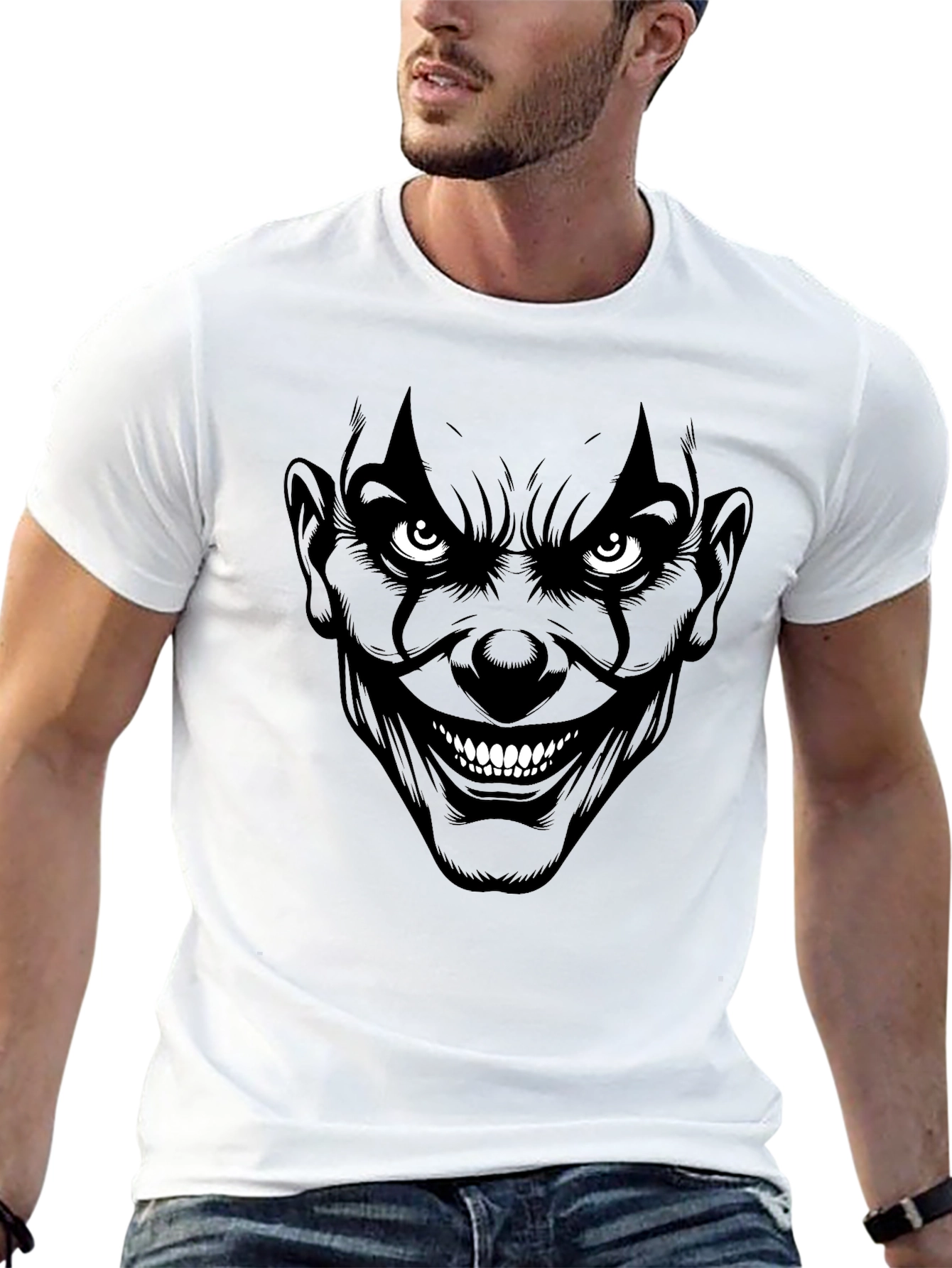 Creepy Clown Graphic Tee - Mens Black T-Shirt
