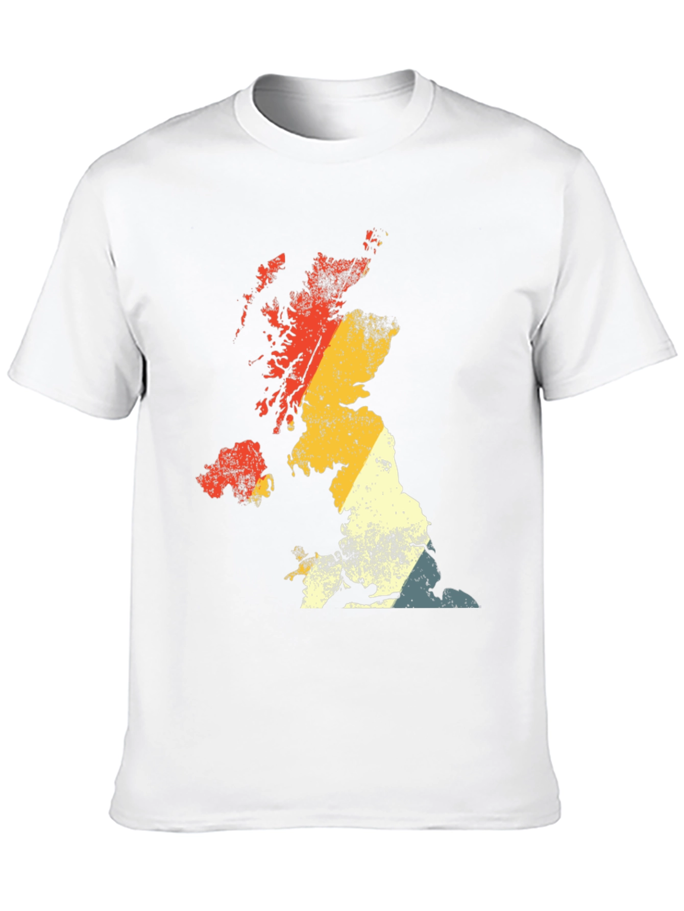Retro UK Map Graphic Tee - Black